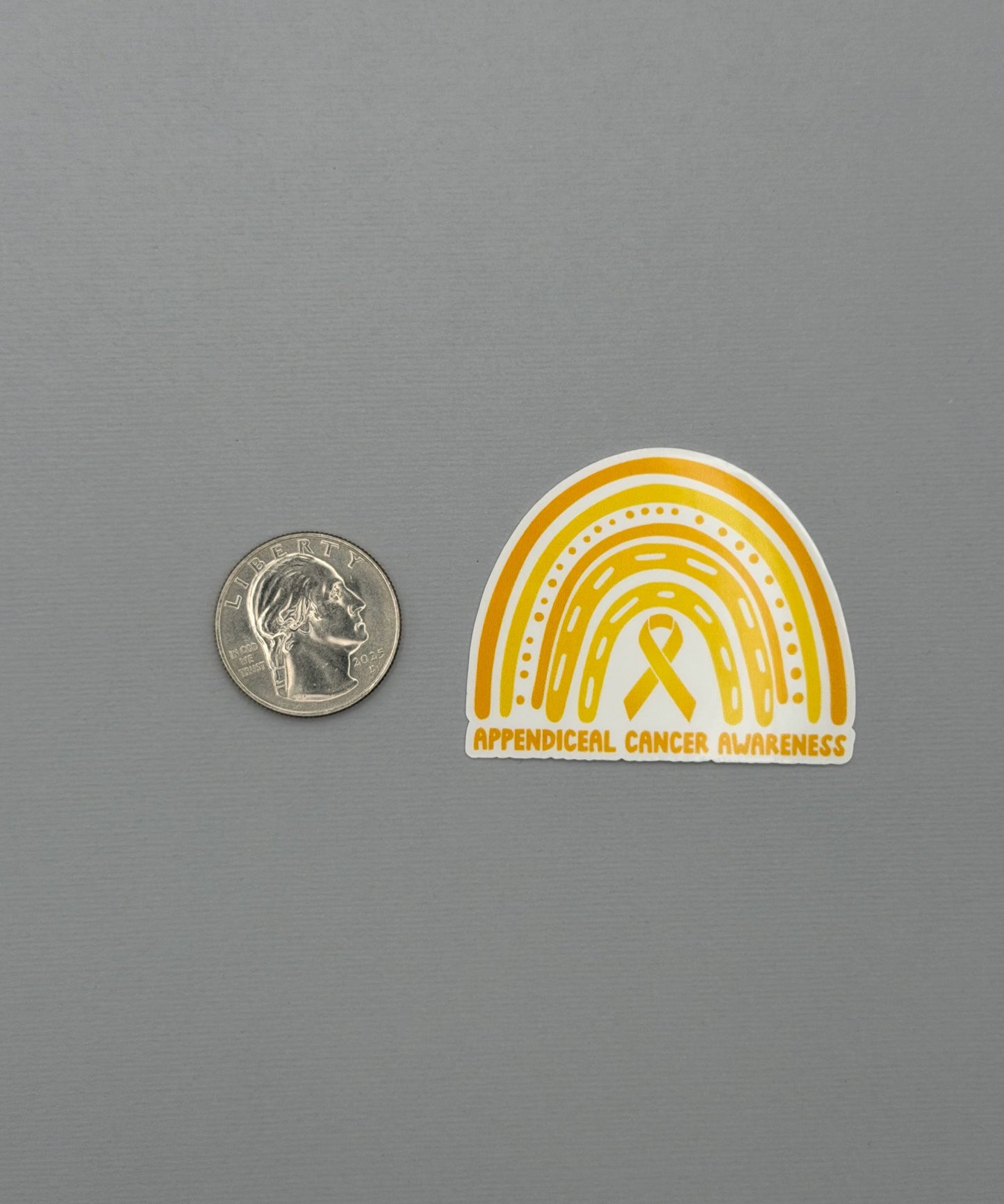 Appendiceal Cancer Awareness Rainbow Sticker or Magnet