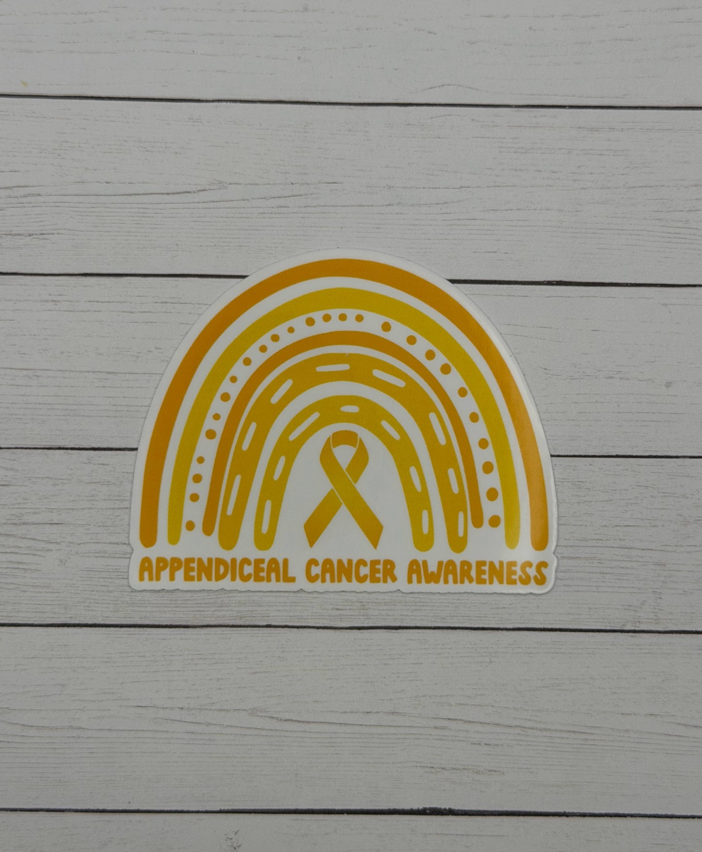 Appendiceal Cancer Awareness Rainbow Sticker or Magnet