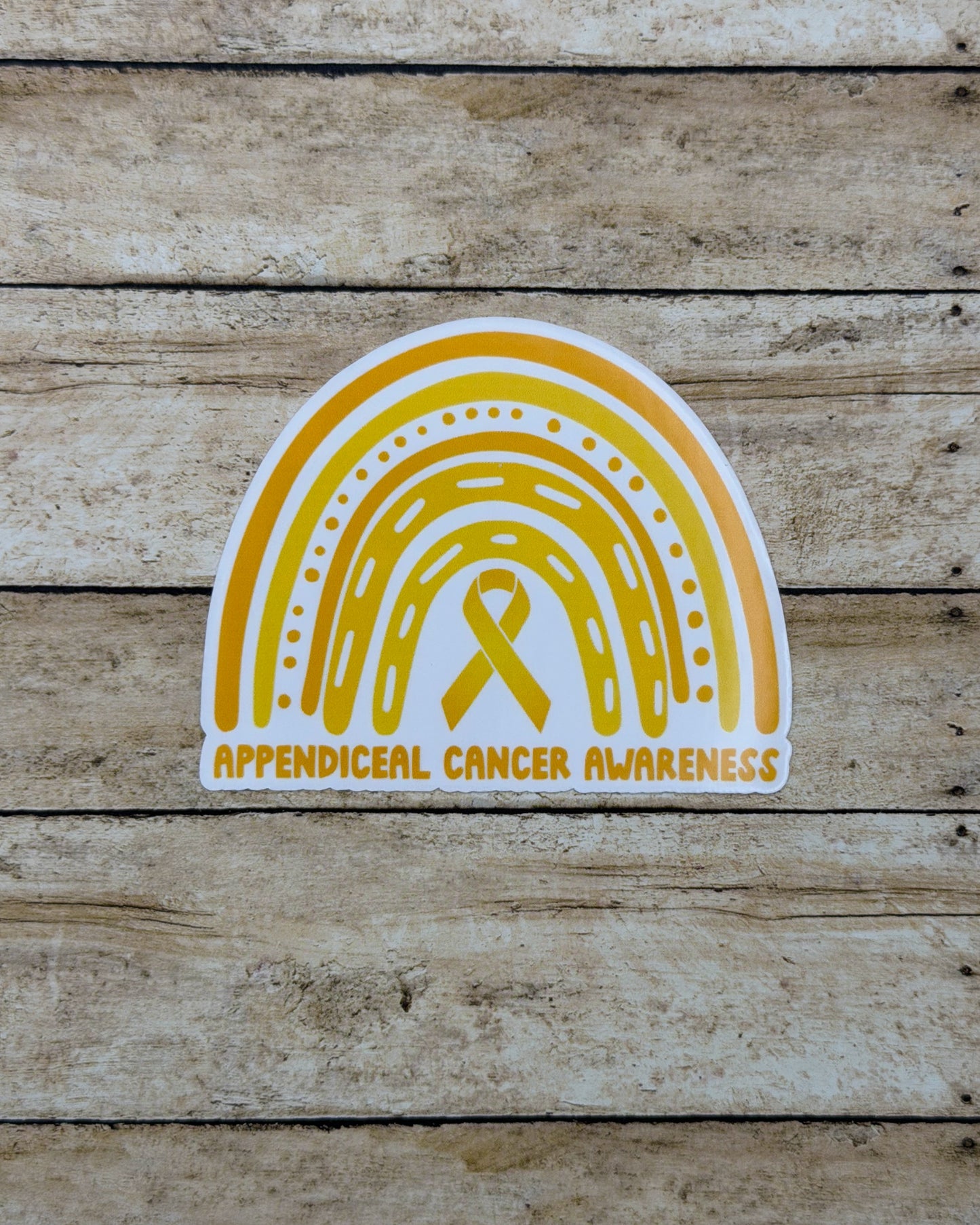 Appendiceal Cancer Awareness Rainbow Sticker or Magnet