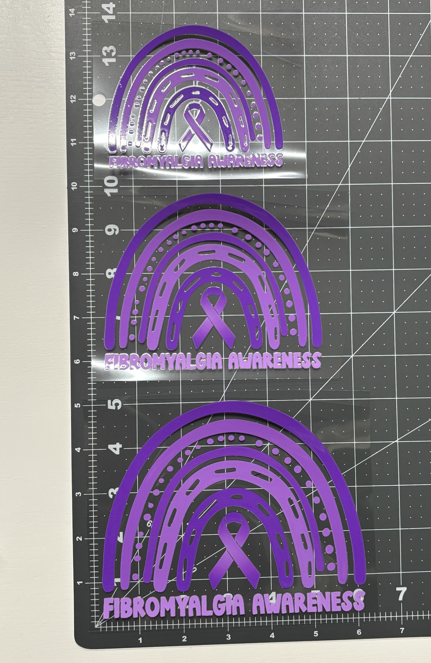 Fibromyalgia Awareness Rainbow Car Decal