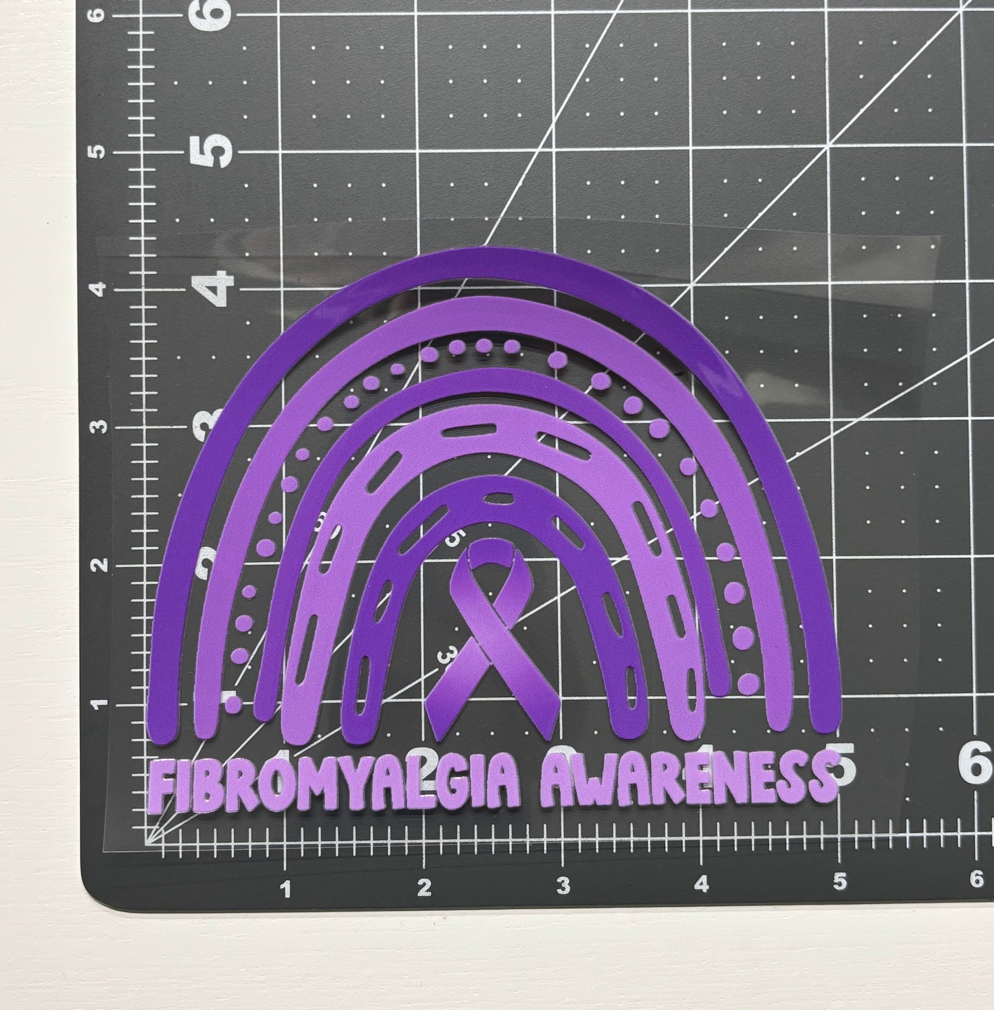 Fibromyalgia Awareness Rainbow Car Decal