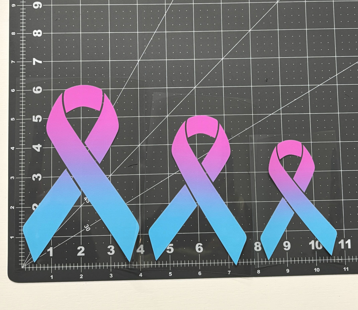 Pink & Blue Awareness Ribbon Car Decal