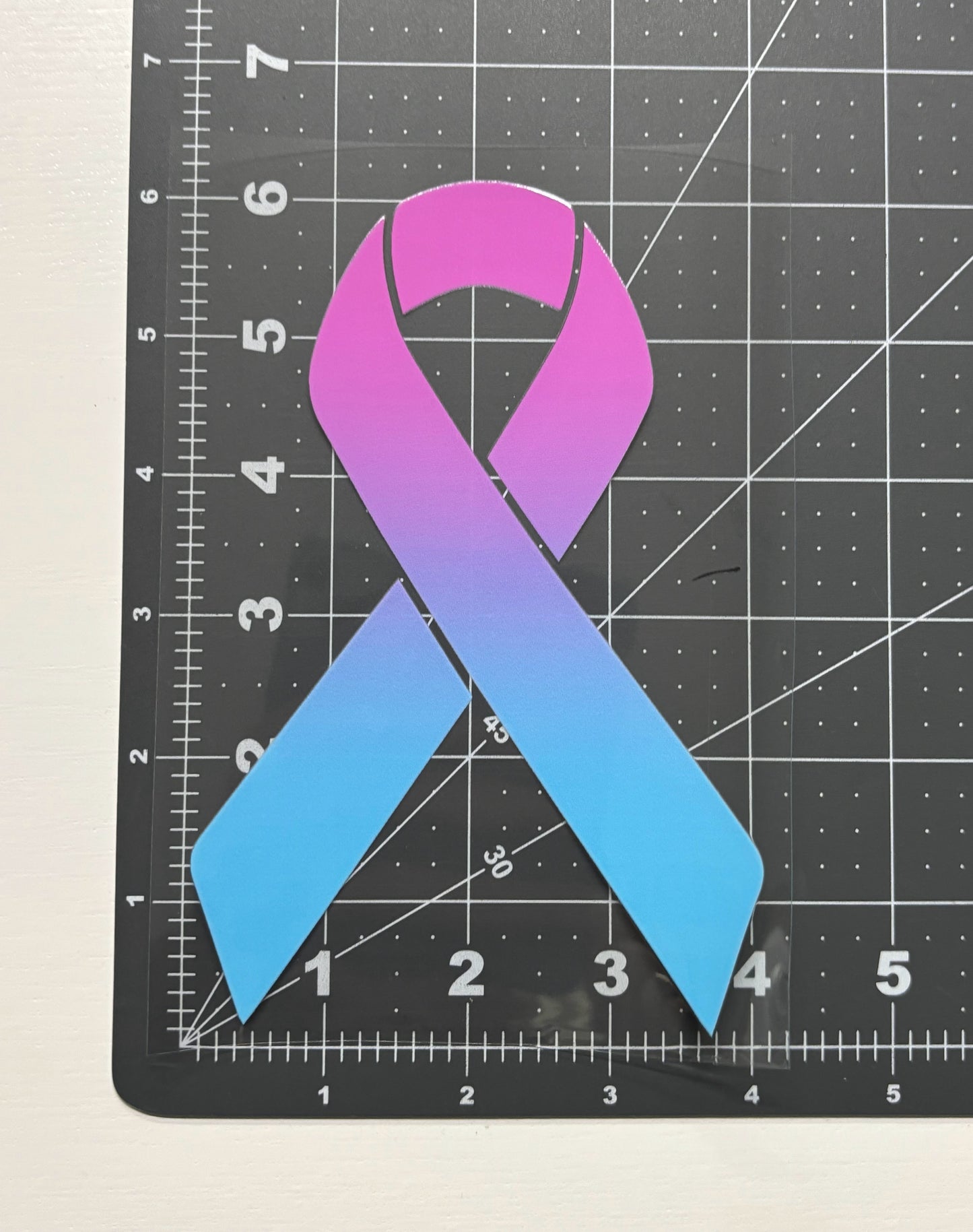 Pink & Blue Awareness Ribbon Car Decal