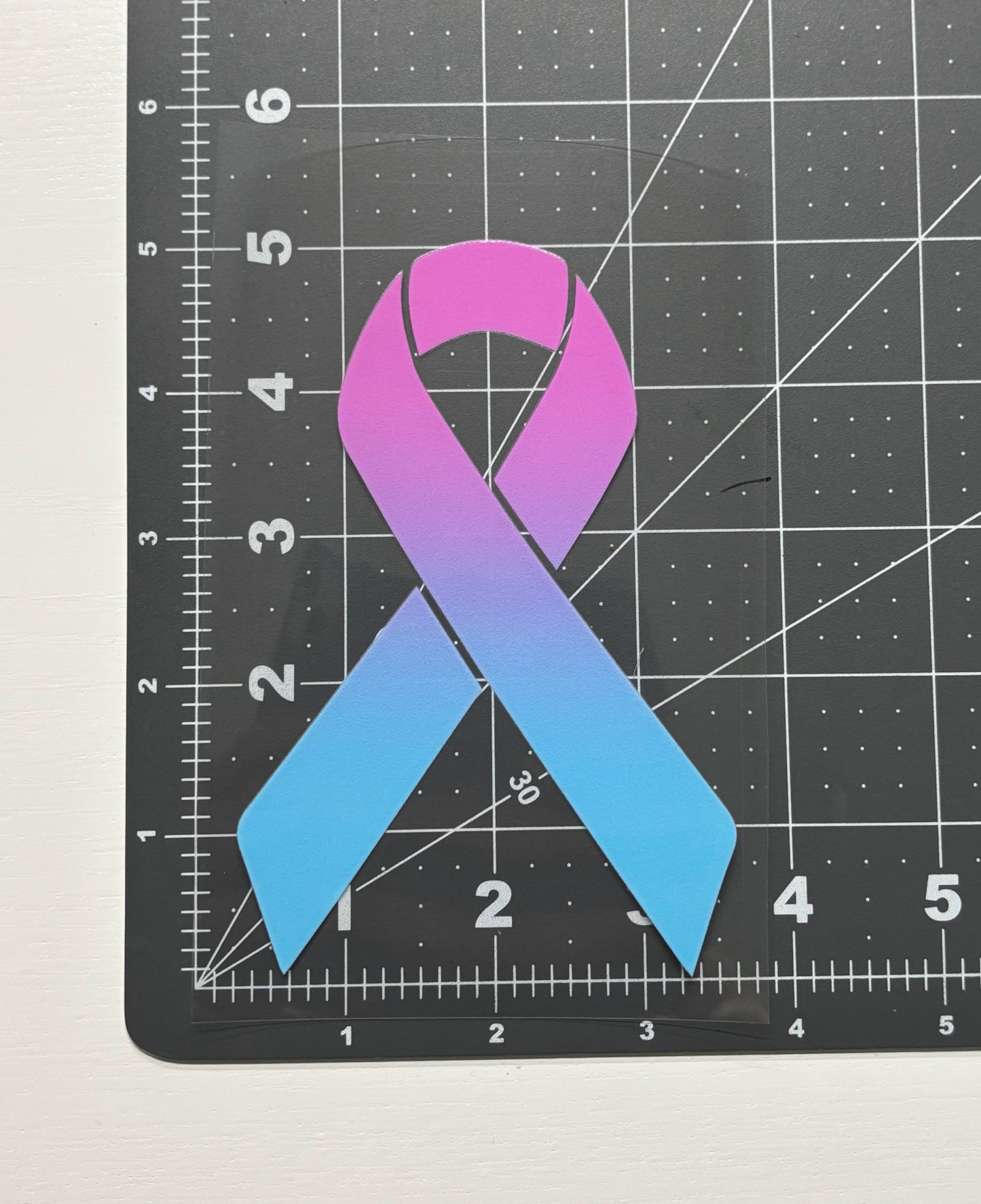 Pink & Blue Awareness Ribbon Car Decal