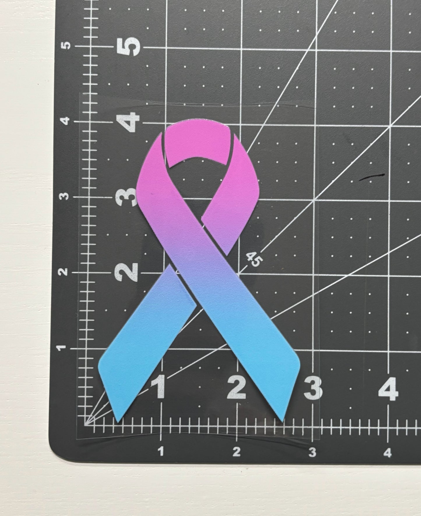 Pink & Blue Awareness Ribbon Car Decal