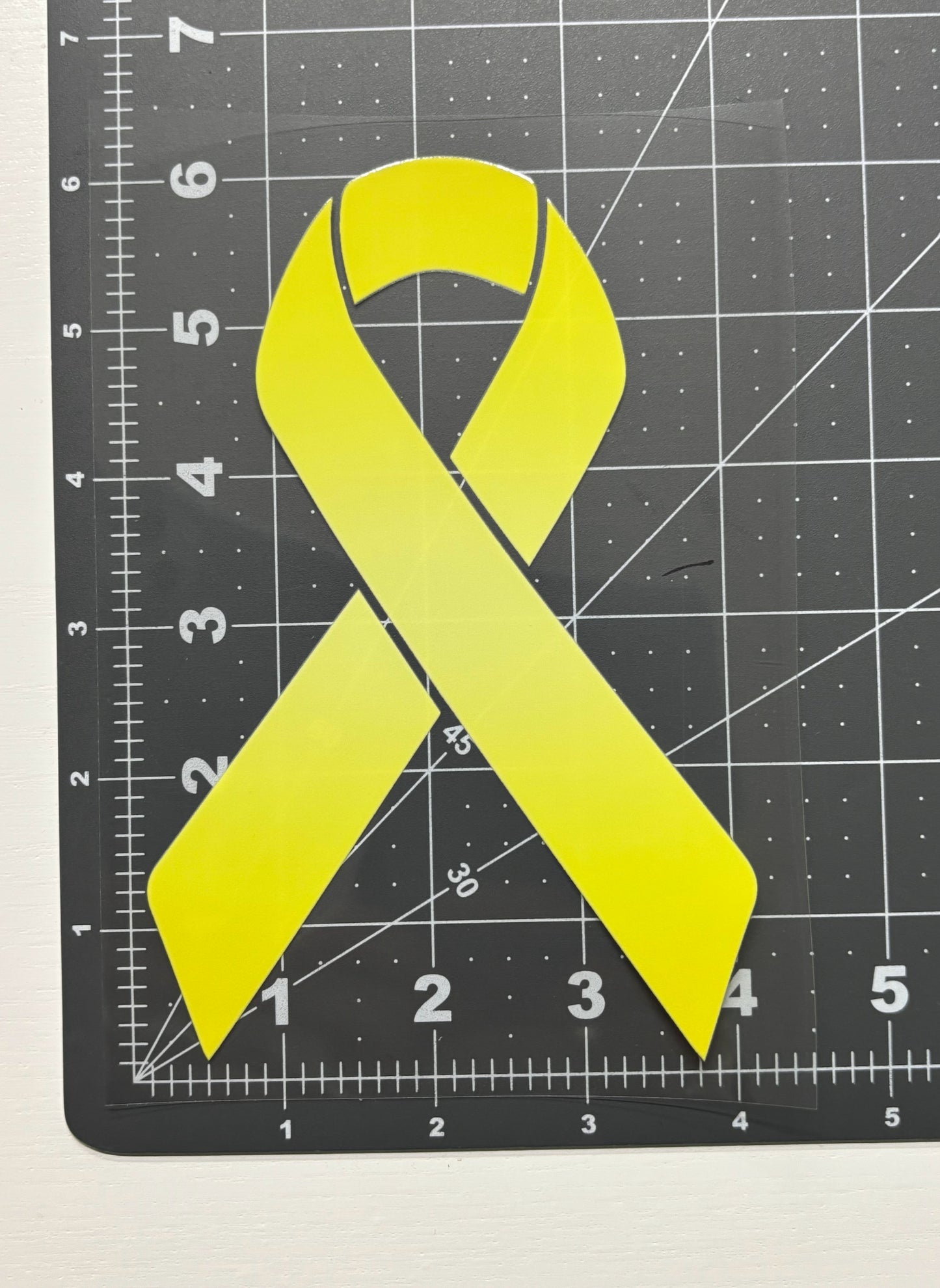 Yellow Awareness Ribbon Car Decal