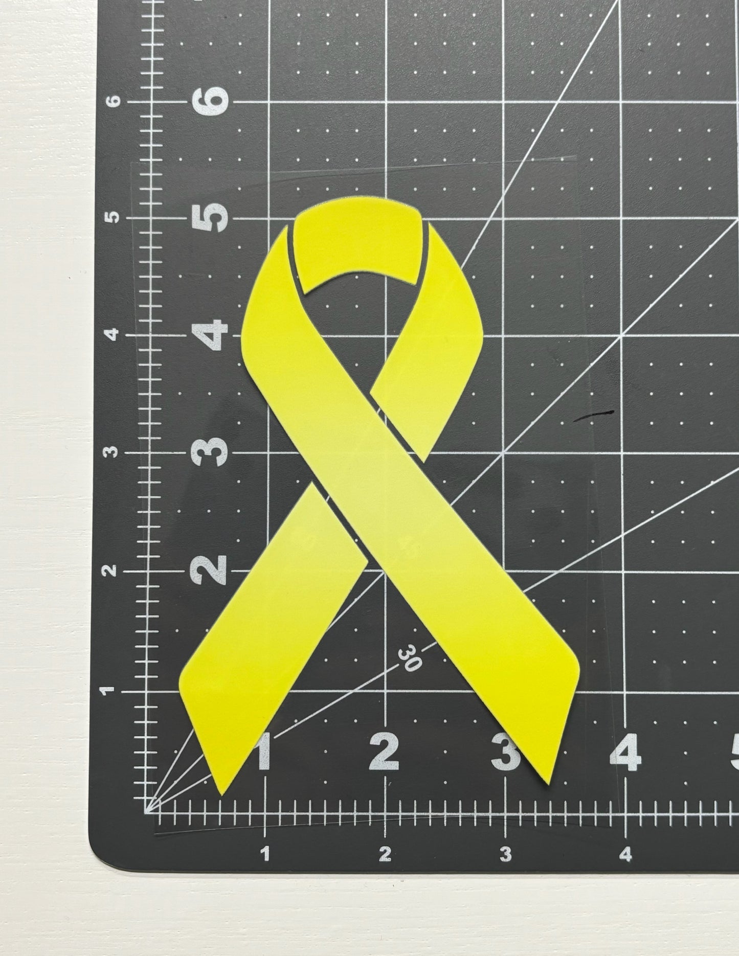Yellow Awareness Ribbon Car Decal