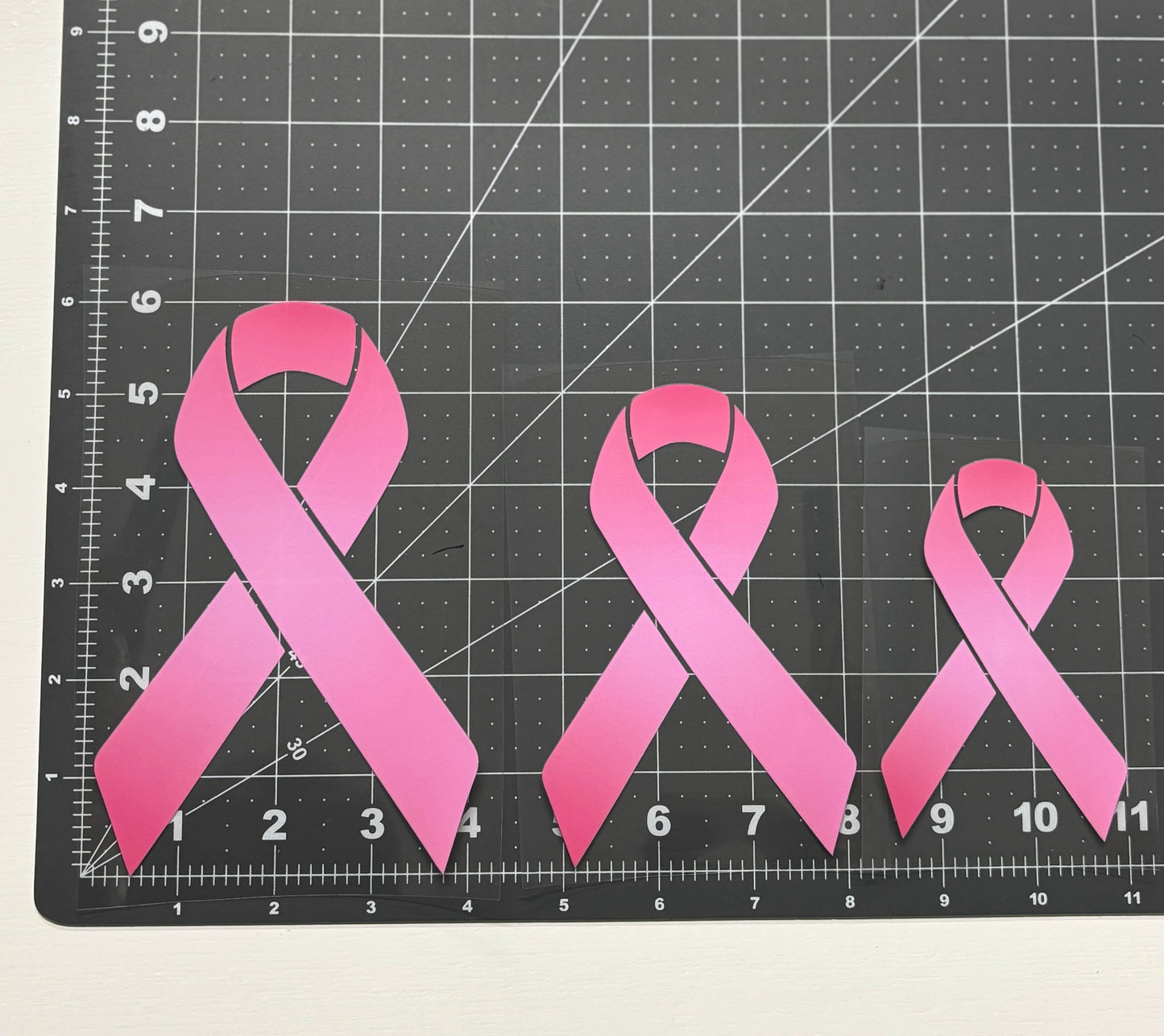 Pink Awareness Ribbon Car Decal