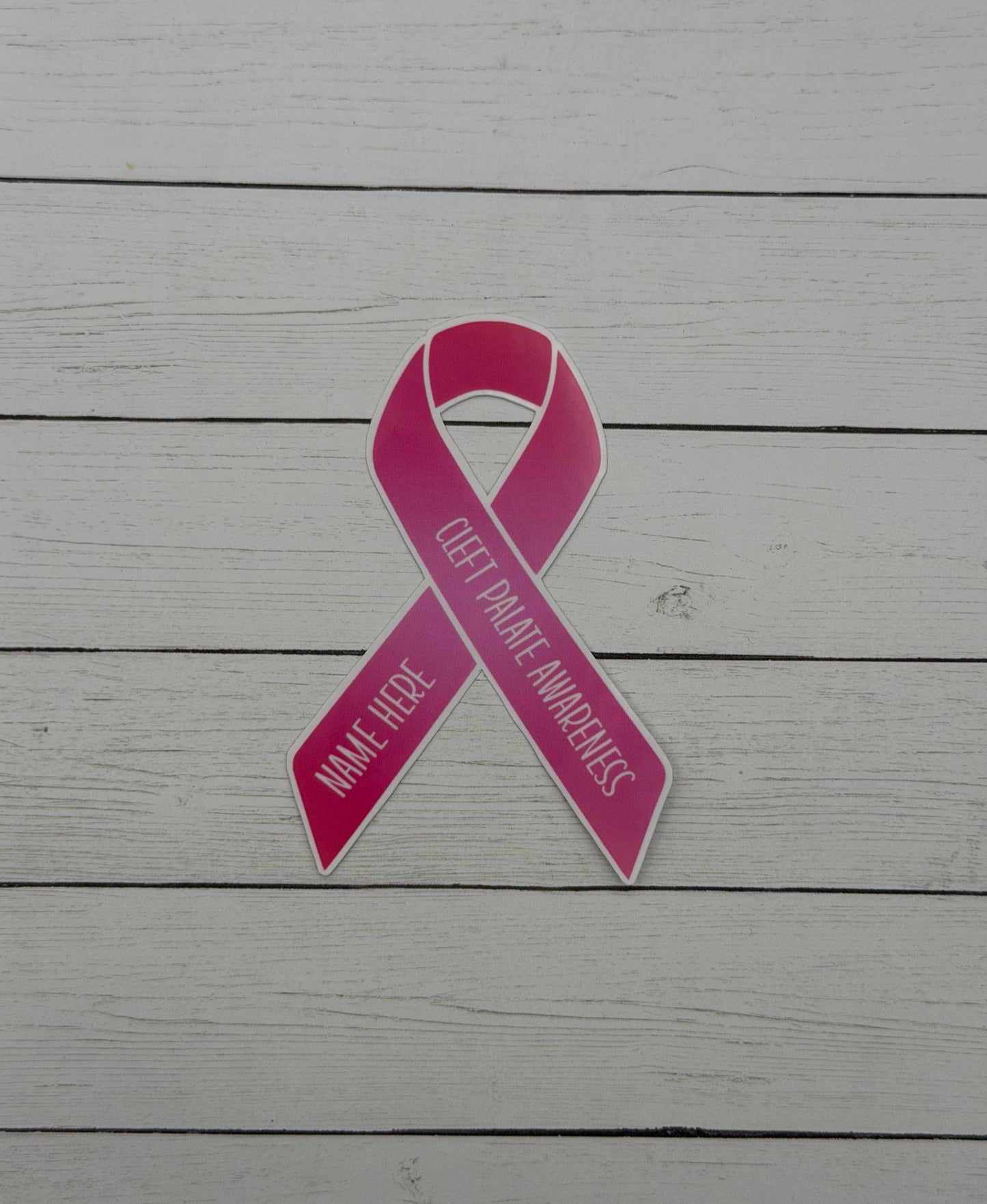 Cleft Palate Awareness Custom Ribbon Sticker or Magnet