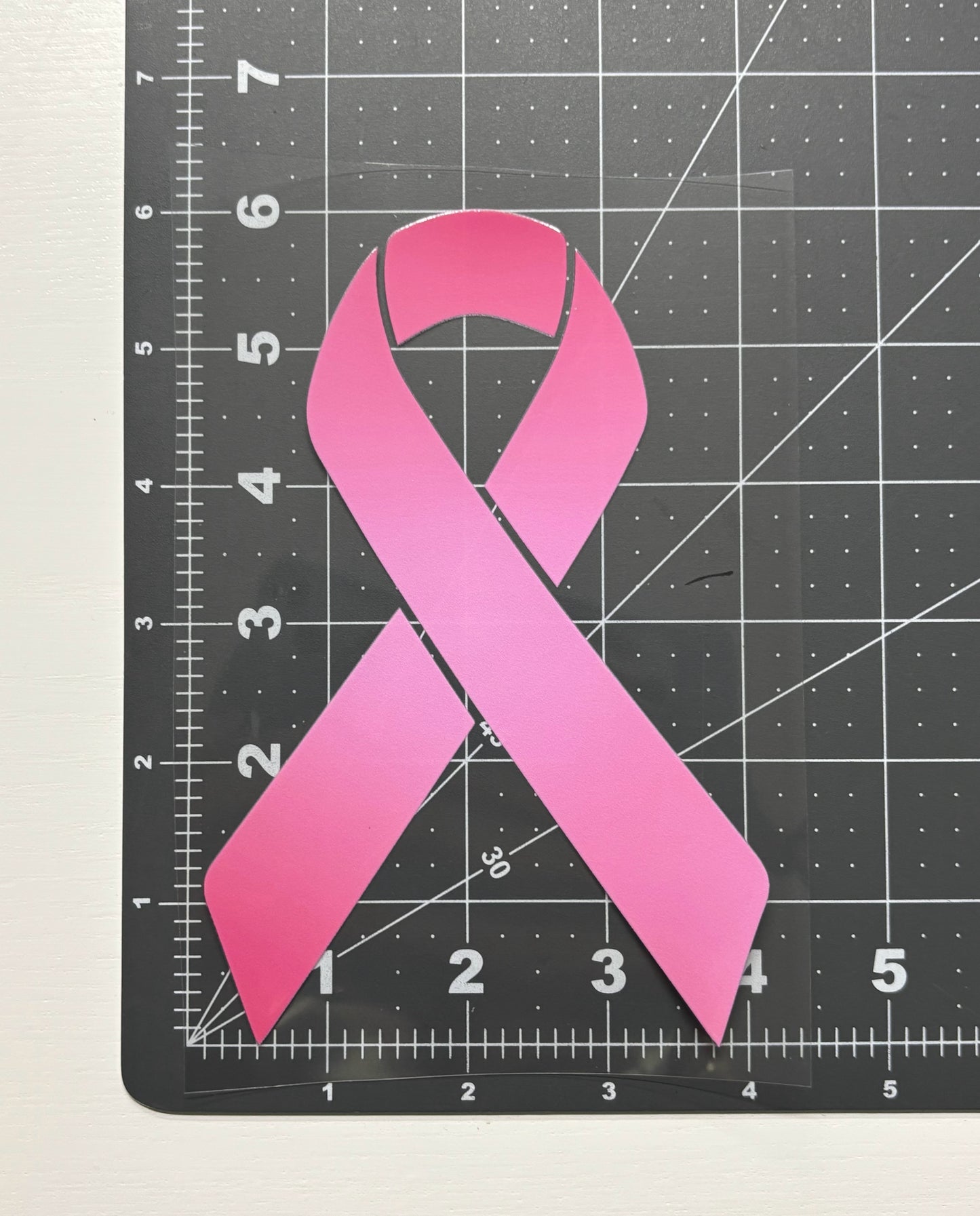 Pink Awareness Ribbon Car Decal