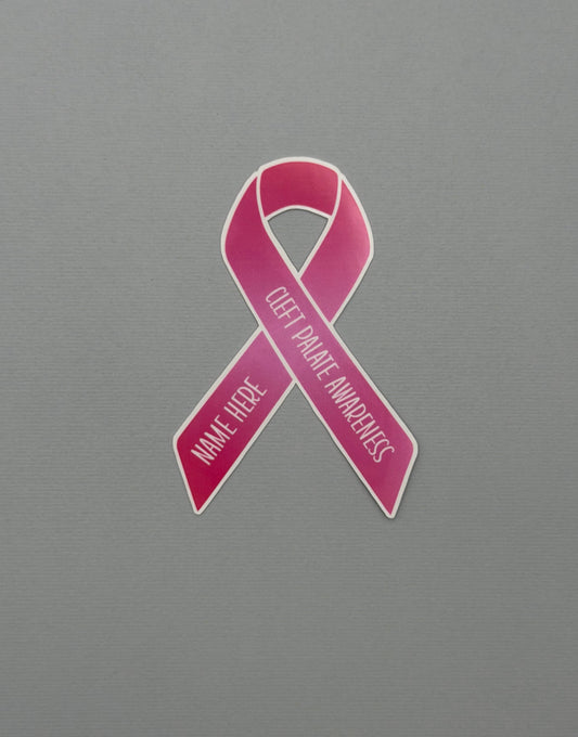 Cleft Palate Awareness Custom Ribbon Sticker or Magnet