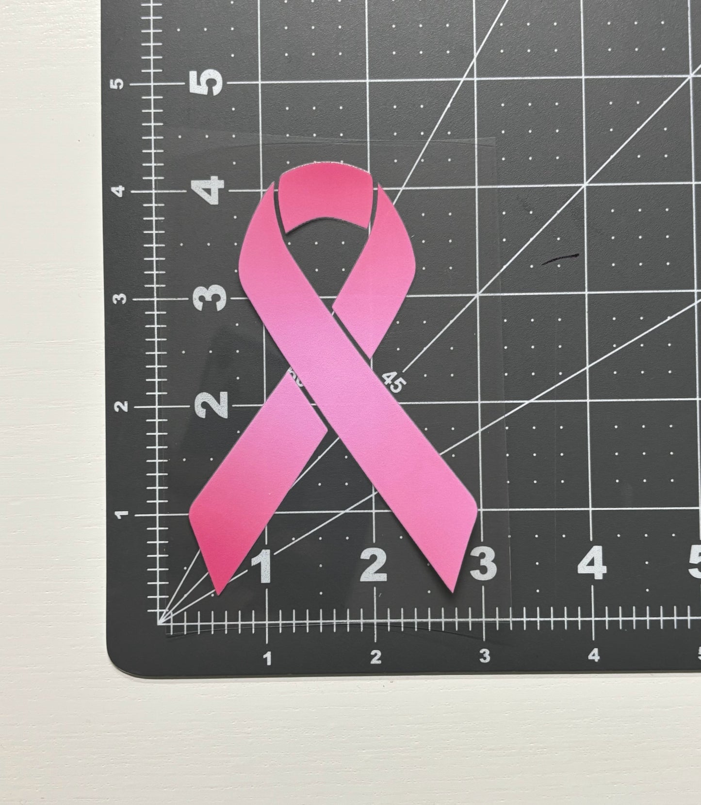Pink Awareness Ribbon Car Decal