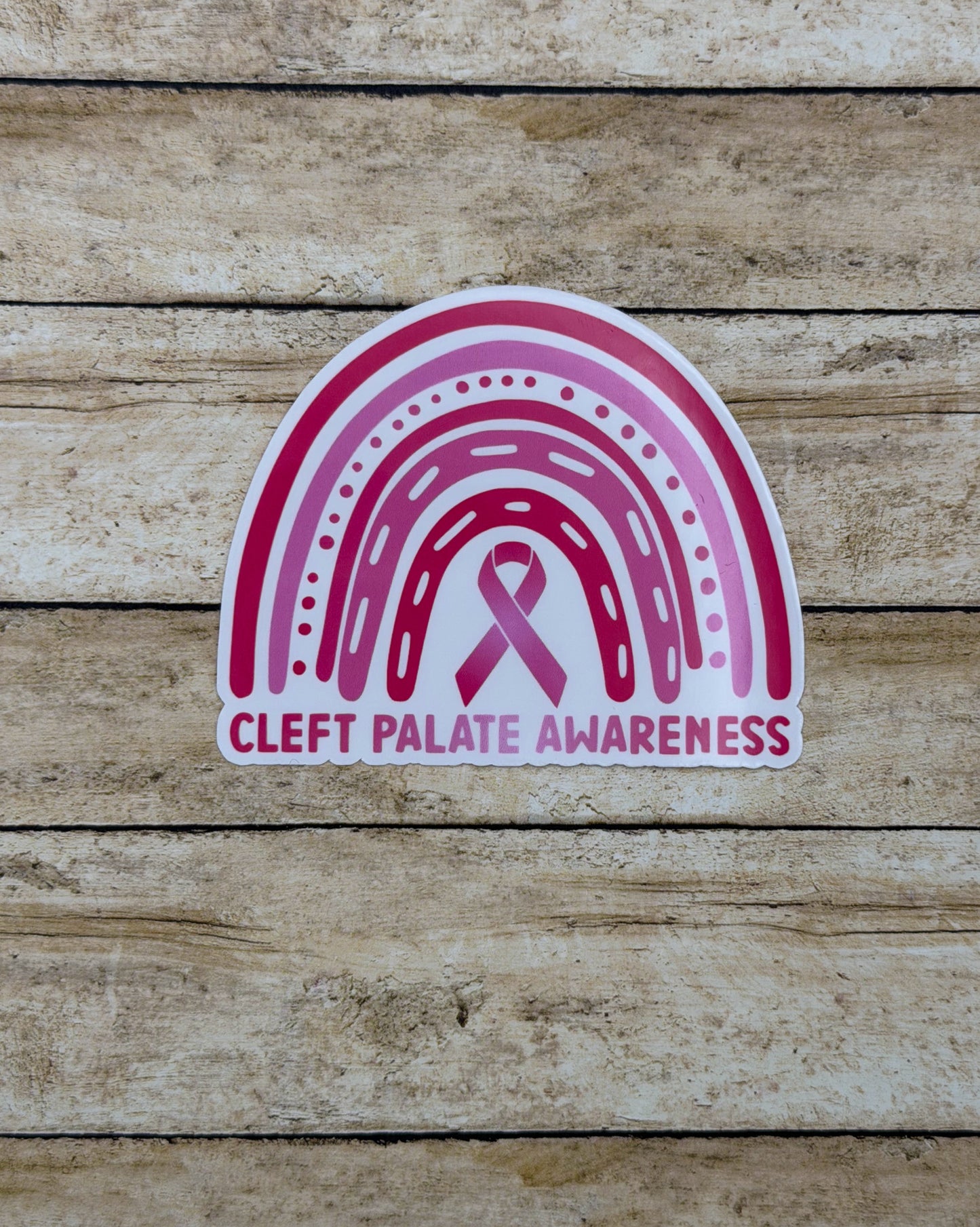 Cleft Palate Awareness Rainbow Sticker or Magnet