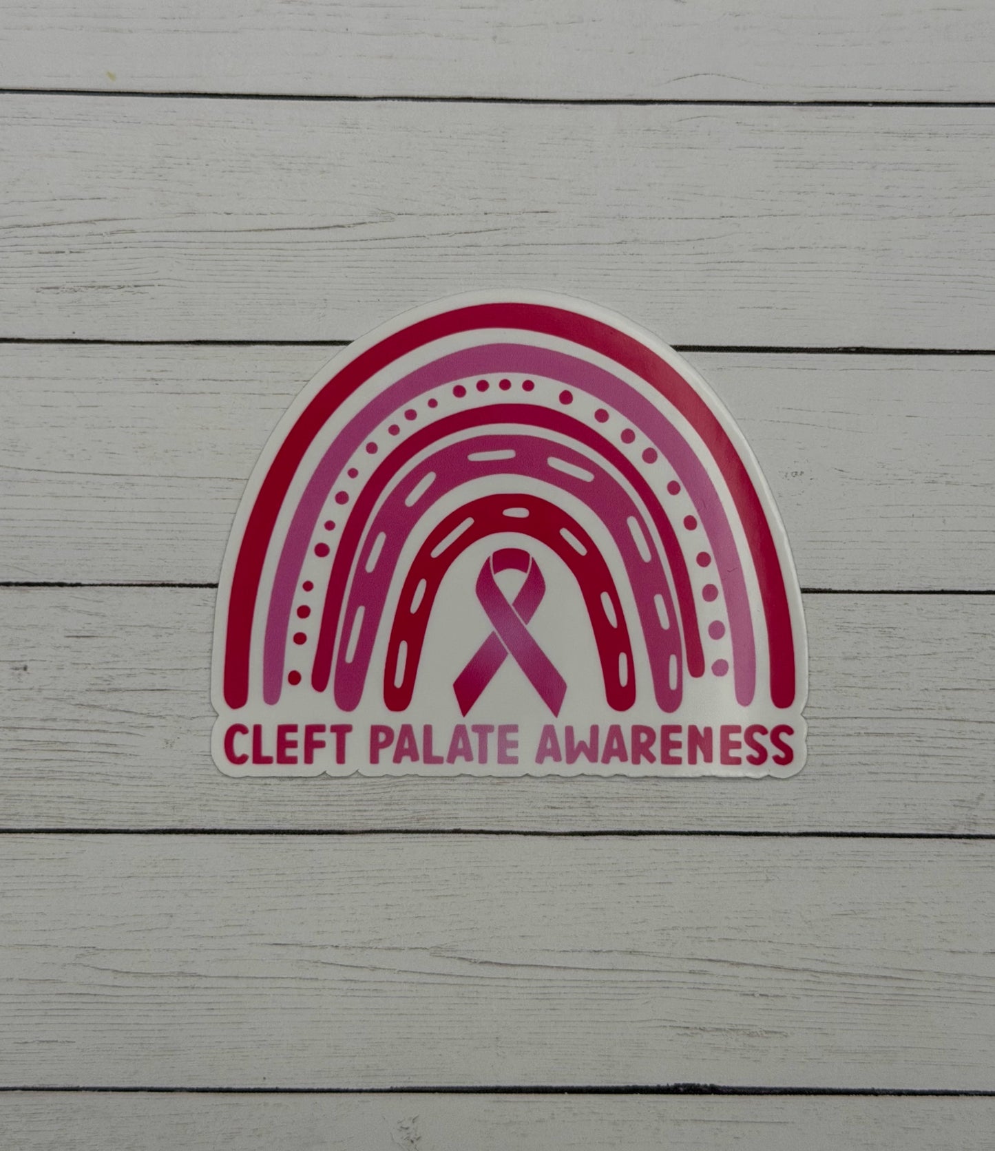 Cleft Palate Awareness Rainbow Sticker or Magnet