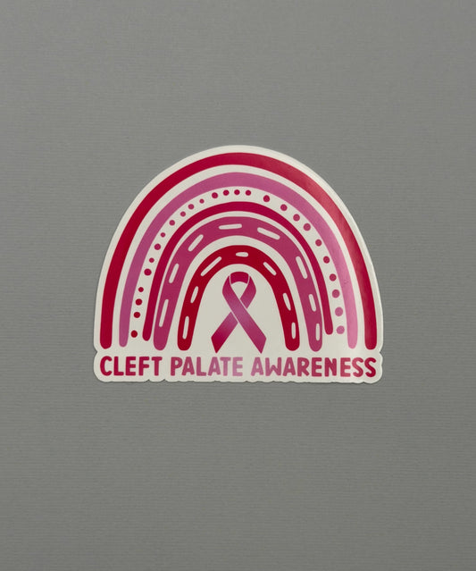 Cleft Palate Awareness Rainbow Sticker or Magnet