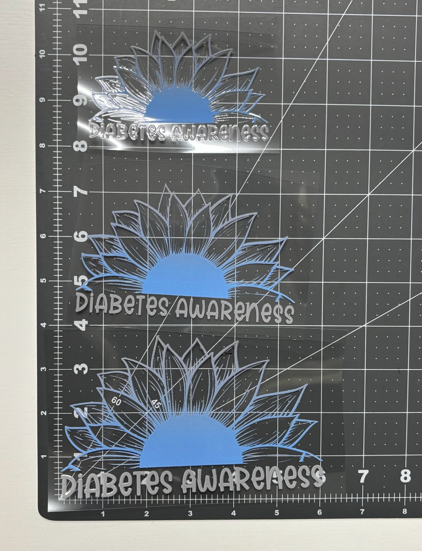 Diabetes Awareness Sunflower Car Decal