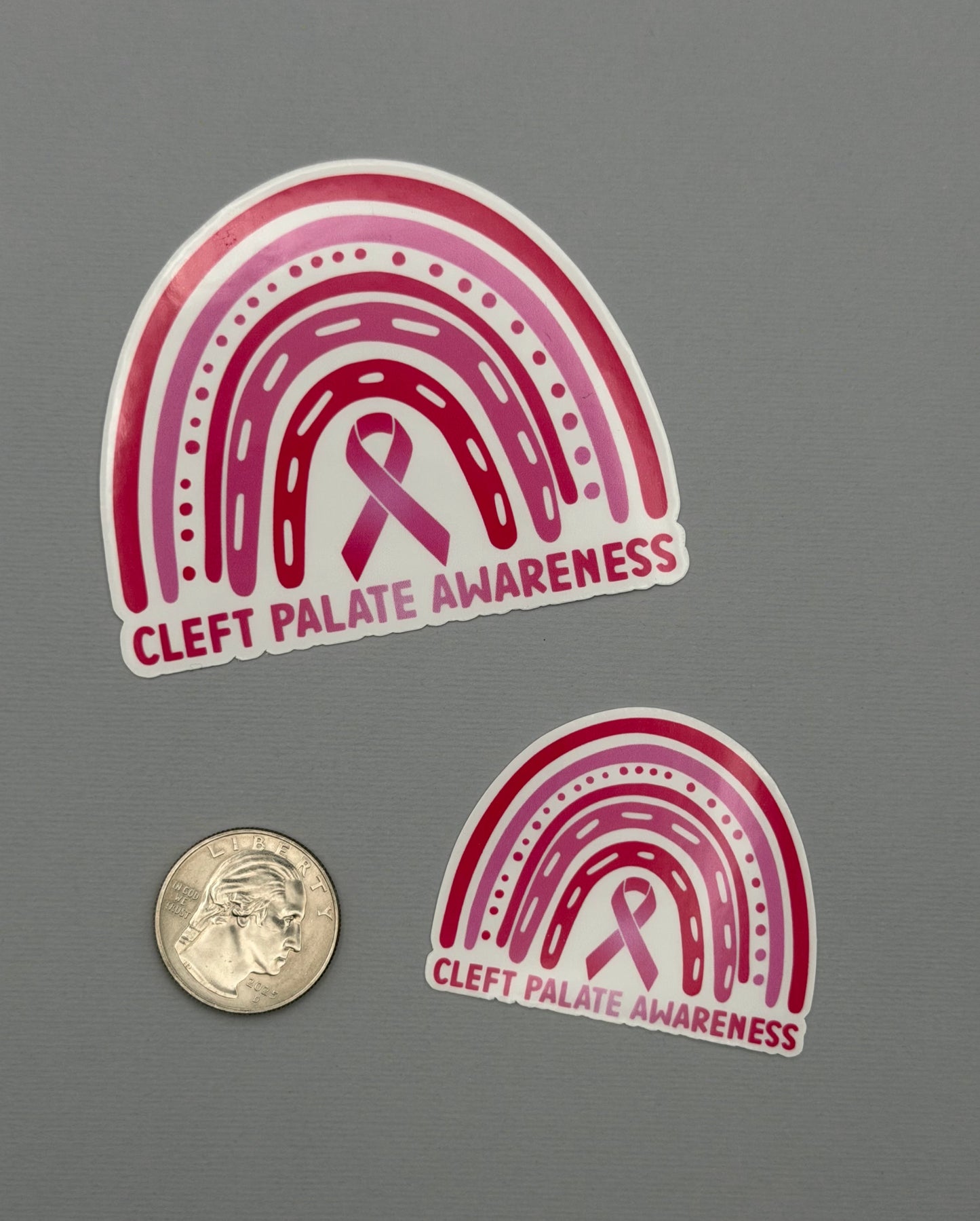 Cleft Palate Awareness Rainbow Sticker or Magnet