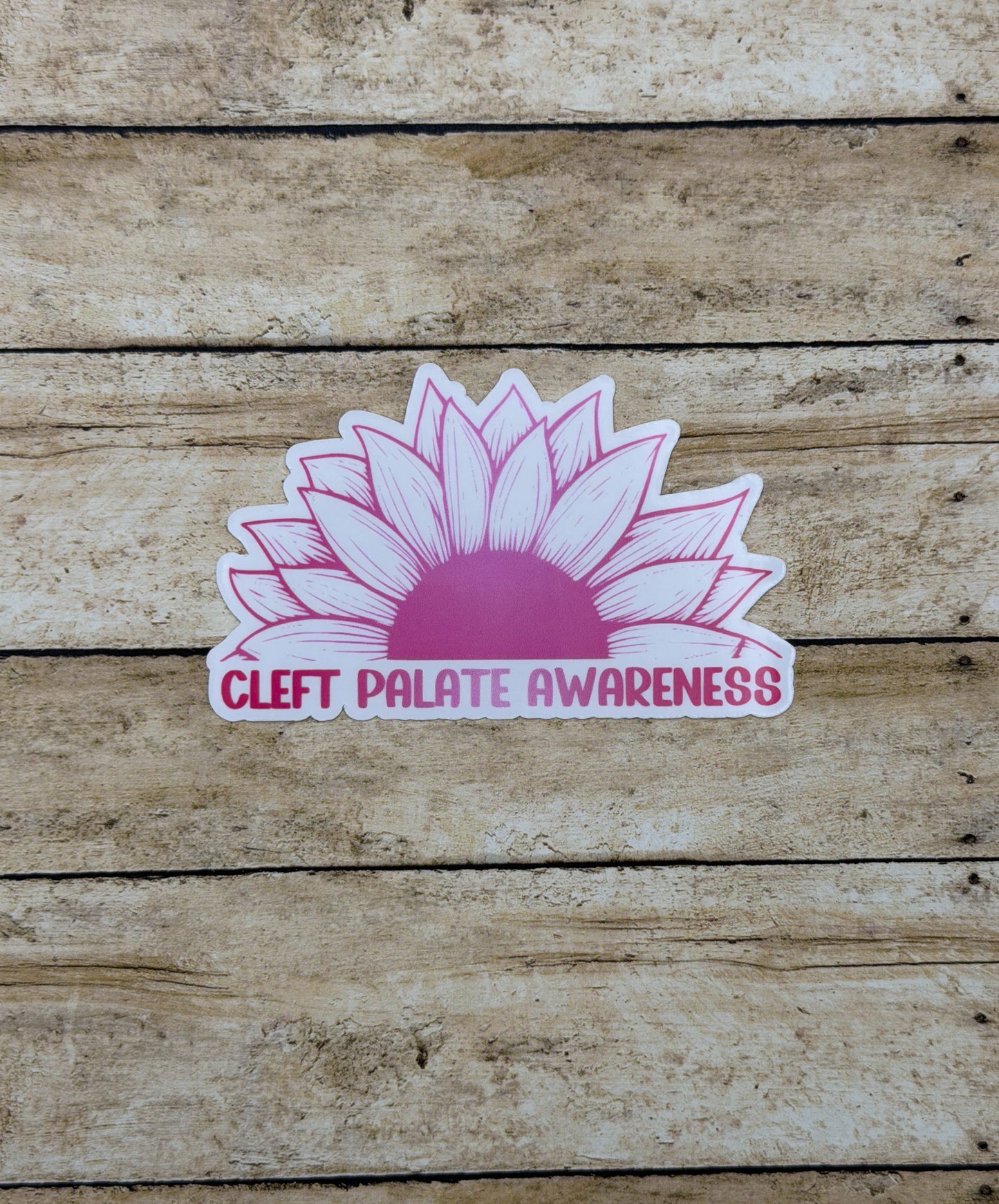 Cleft Palate Awareness Sunflower Sticker or Magnet