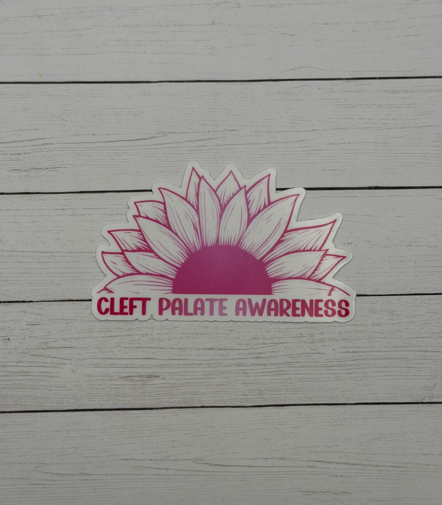Cleft Palate Awareness Sunflower Sticker or Magnet
