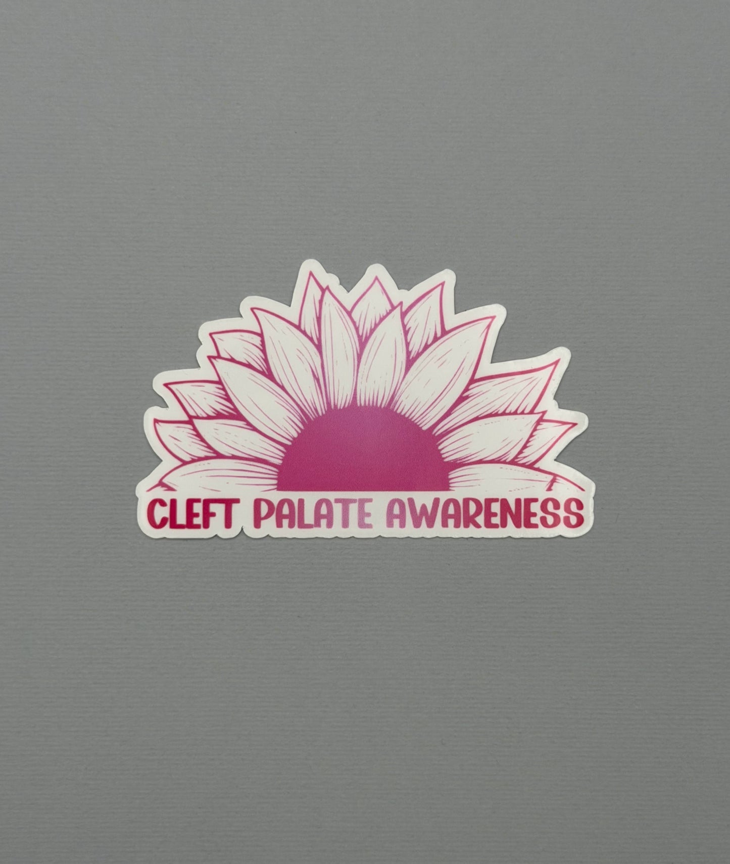 Cleft Palate Awareness Sunflower Sticker or Magnet