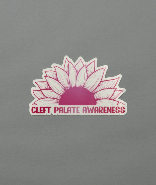 Cleft Palate Awareness Sunflower Sticker or Magnet
