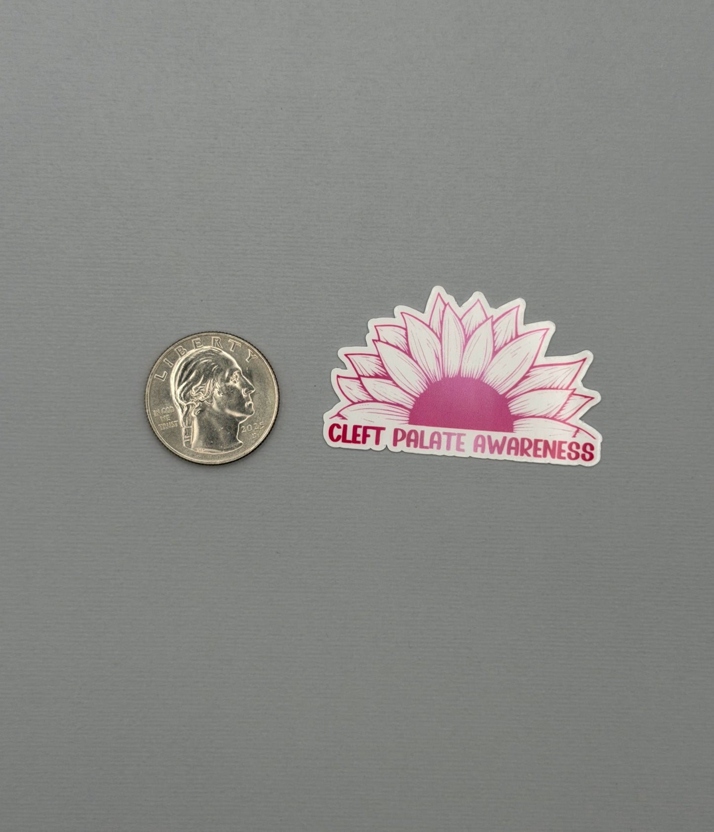 Cleft Palate Awareness Sunflower Sticker or Magnet