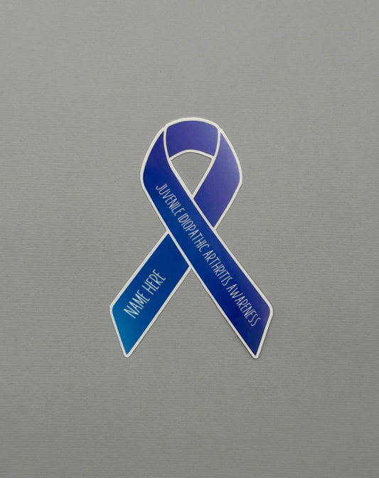Juvenile Idiopathic Arthritis Awareness Custom Ribbon Sticker or Magnet