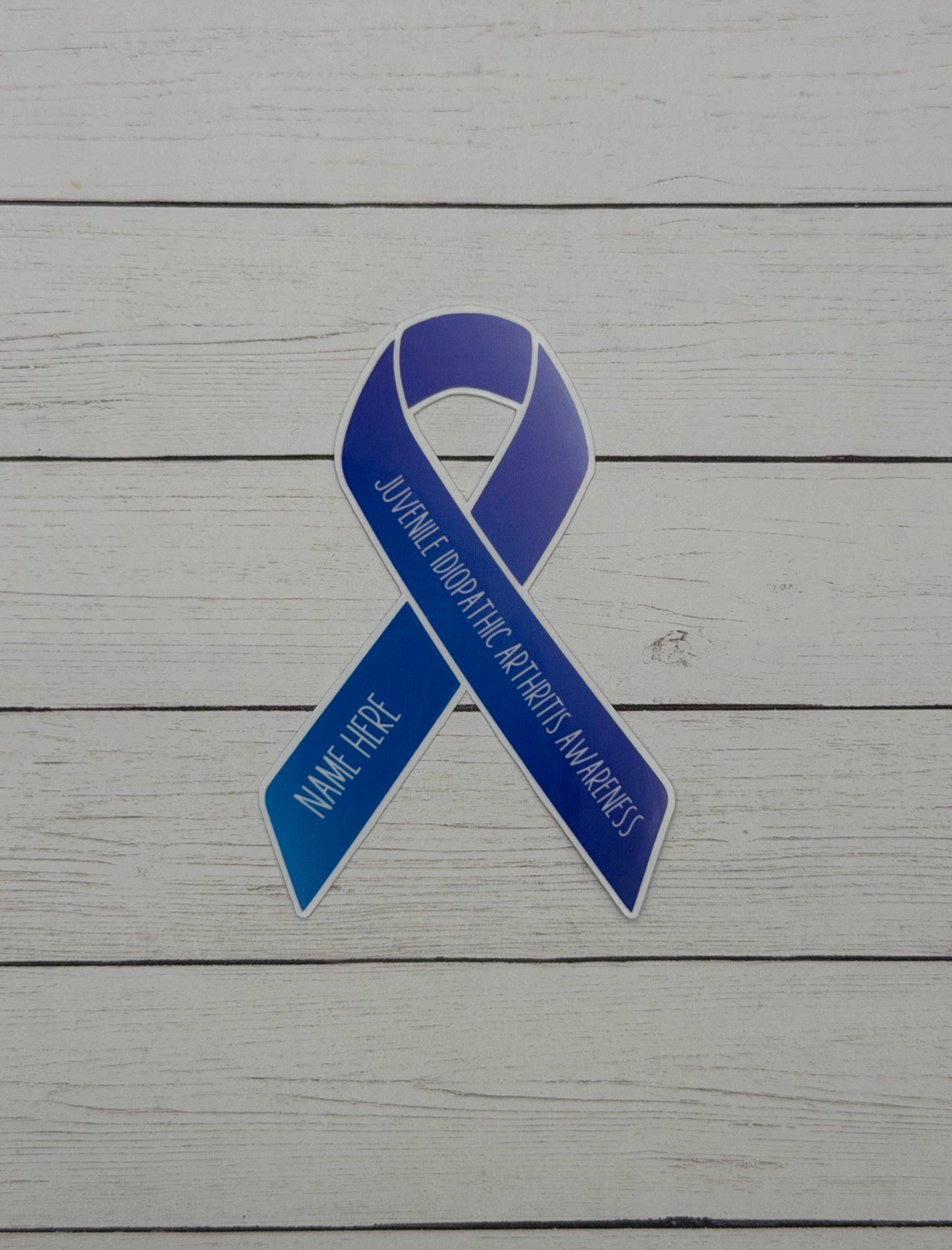 Juvenile Idiopathic Arthritis Awareness Custom Ribbon Sticker or Magnet