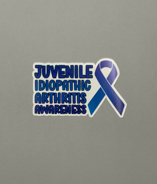 Juvenile Idiopathic Arthritis Awareness with Ribbon Sticker or Magnet