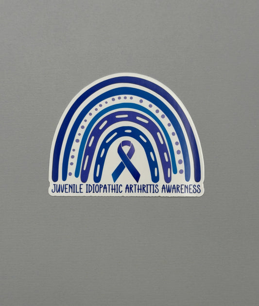 Juvenile Idiopathic Arthritis Awareness Rainbow Sticker or Magnet