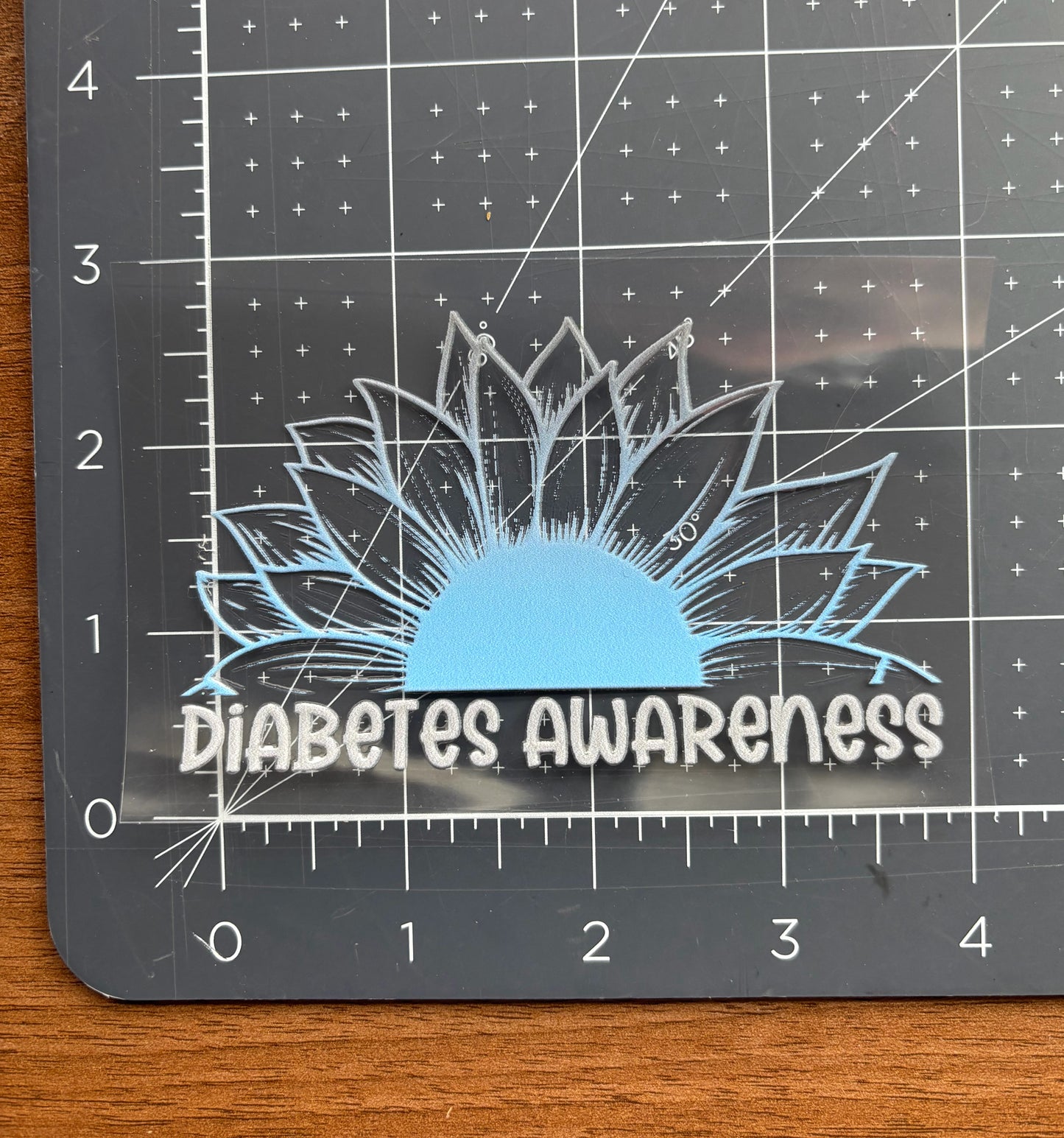 Diabetes Awareness Sunflower Car Decal