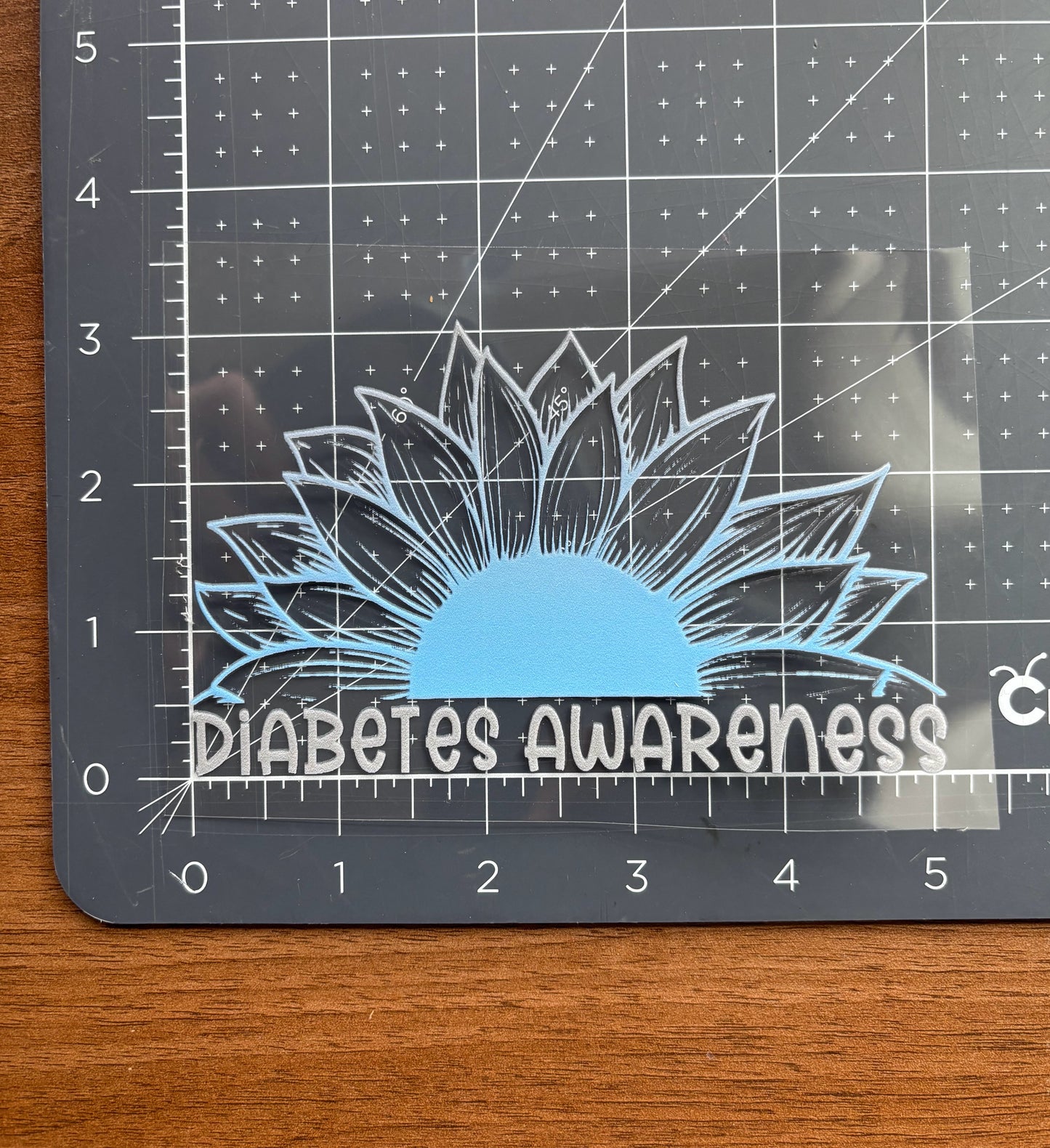 Diabetes Awareness Sunflower Car Decal