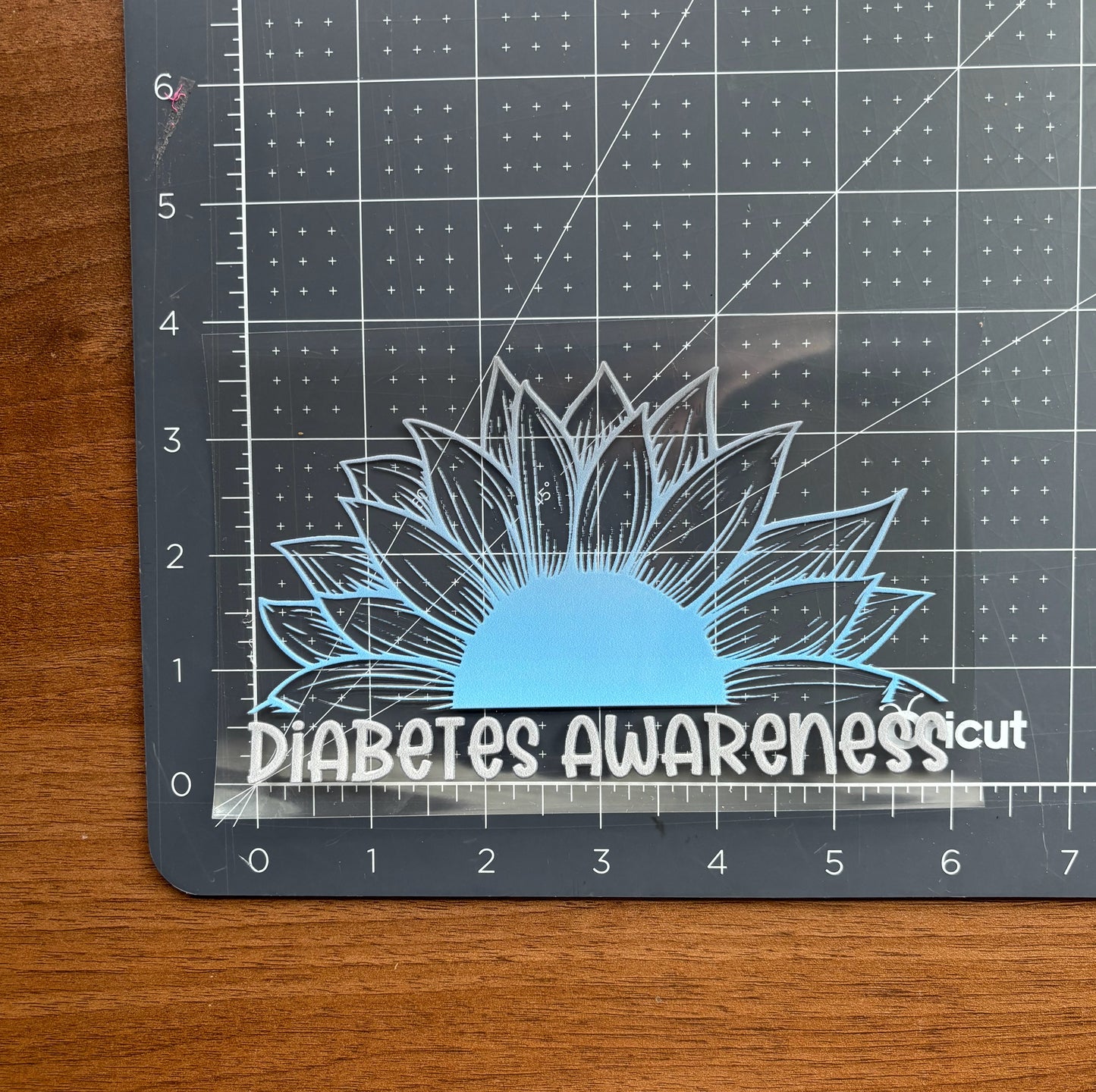 Diabetes Awareness Sunflower Car Decal