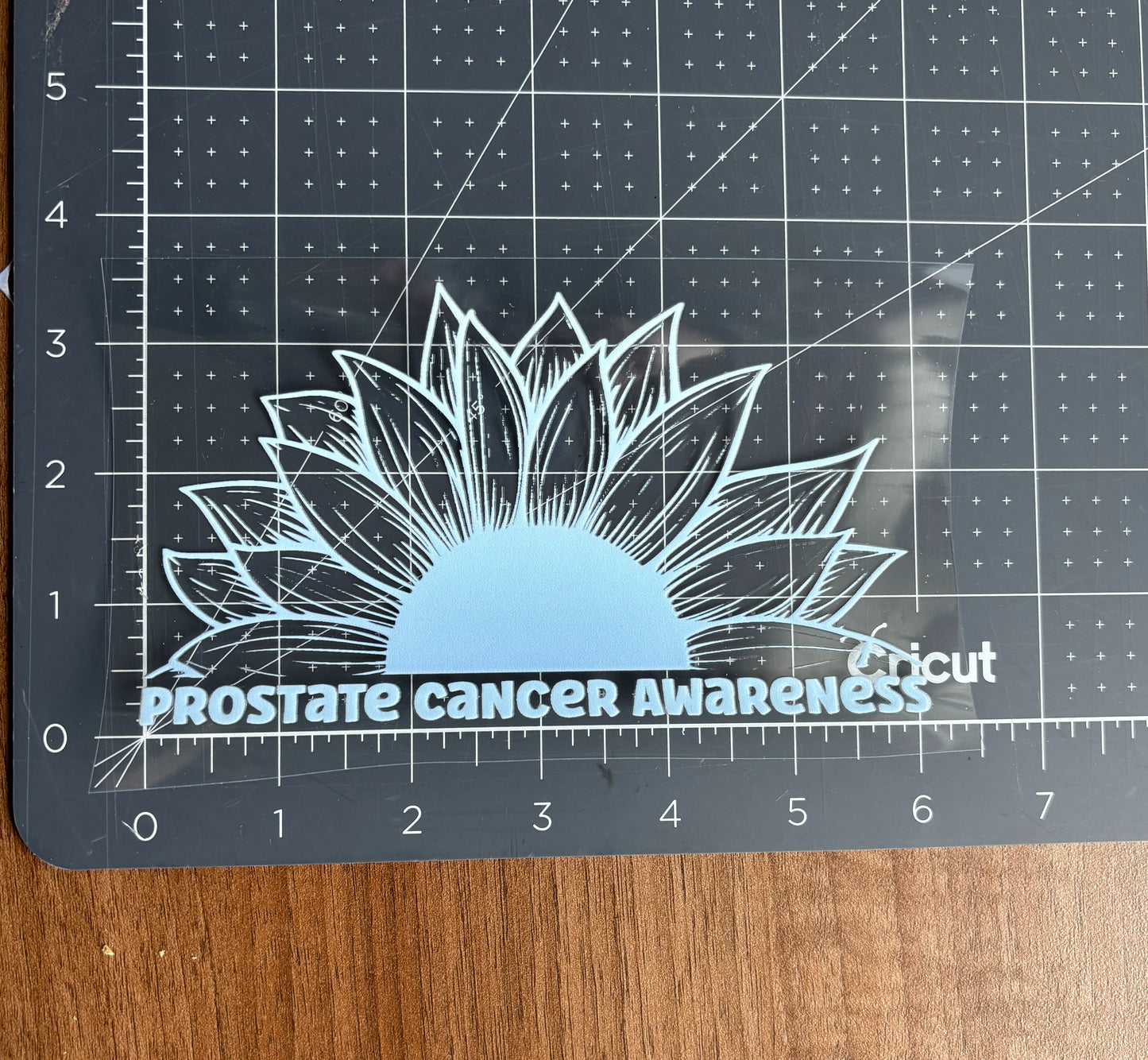 Prostate Cancer Awareness Sunflower Car Decal