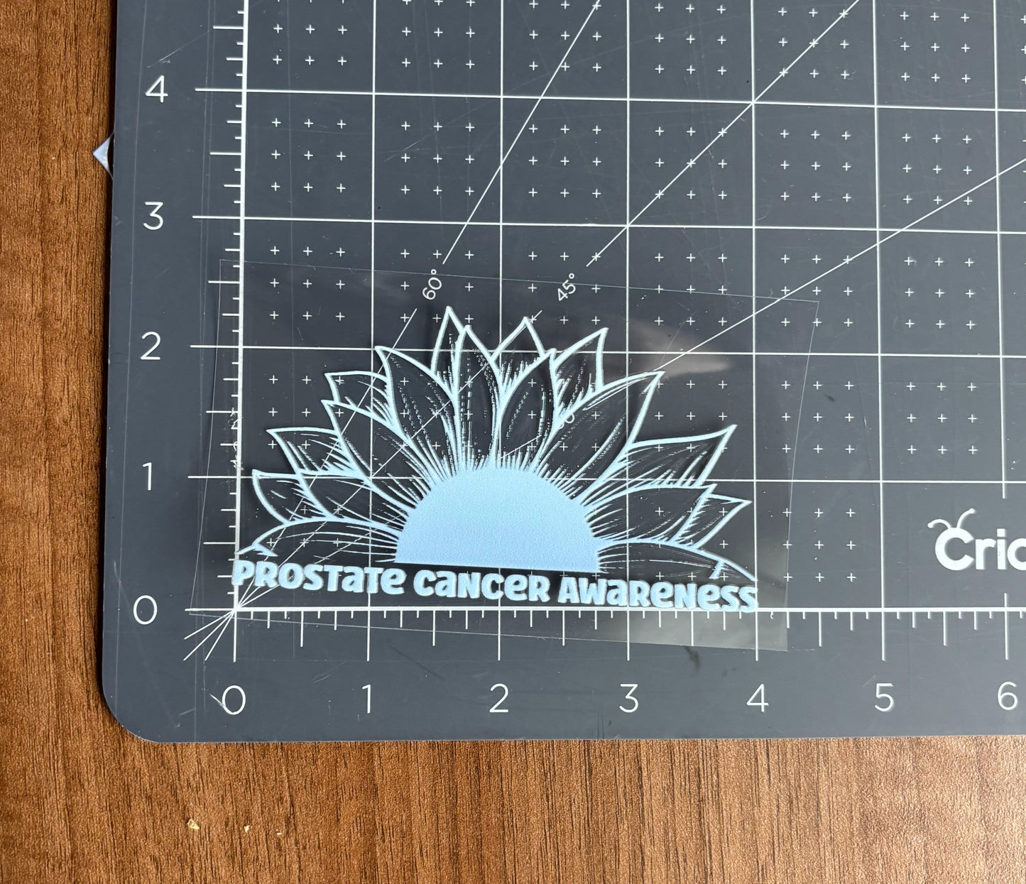 Prostate Cancer Awareness Sunflower Car Decal