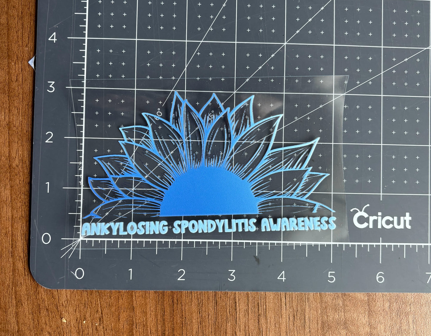 Ankylosing Spondylitis Awareness Sunflower Car Decal