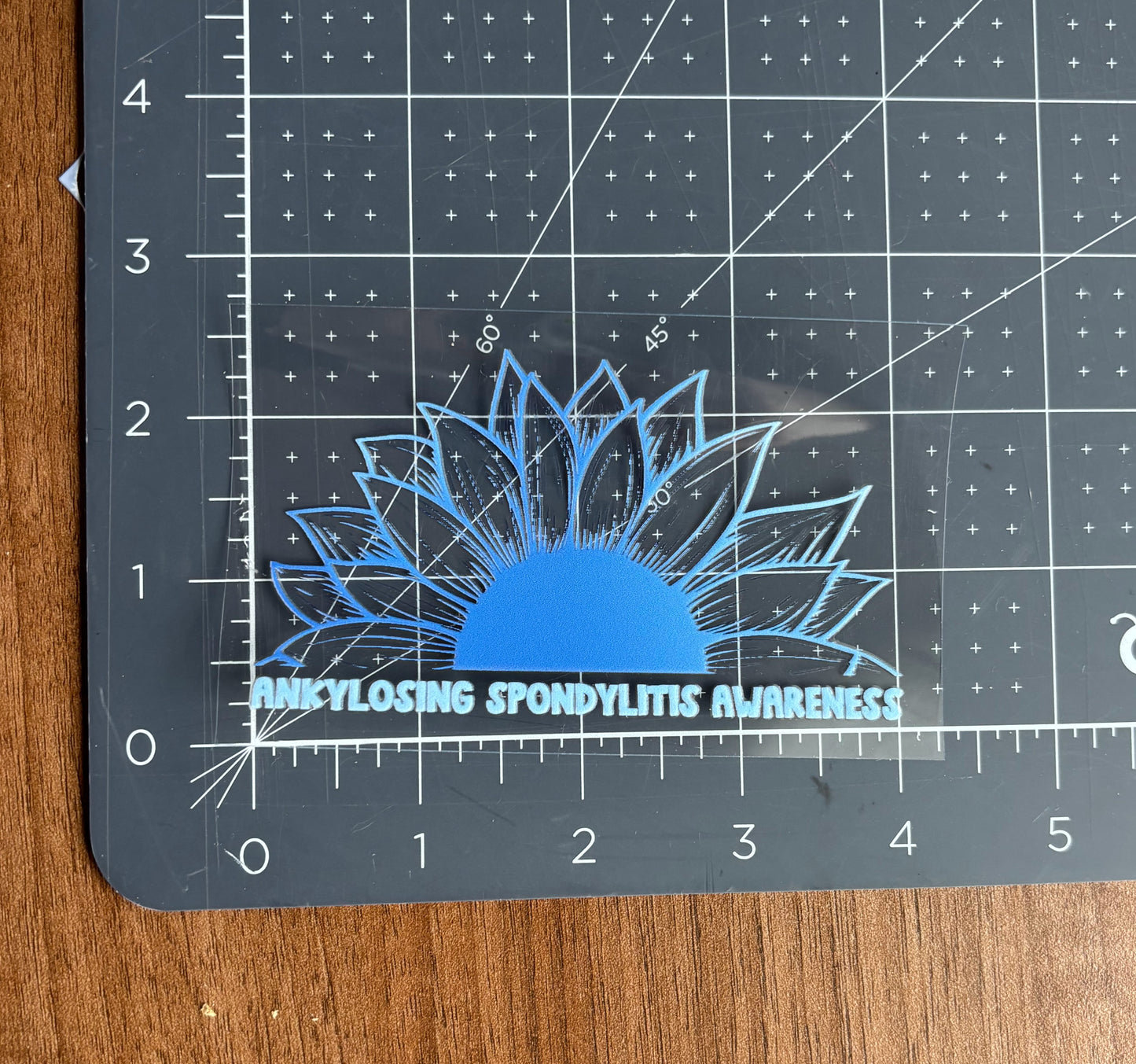 Ankylosing Spondylitis Awareness Sunflower Car Decal