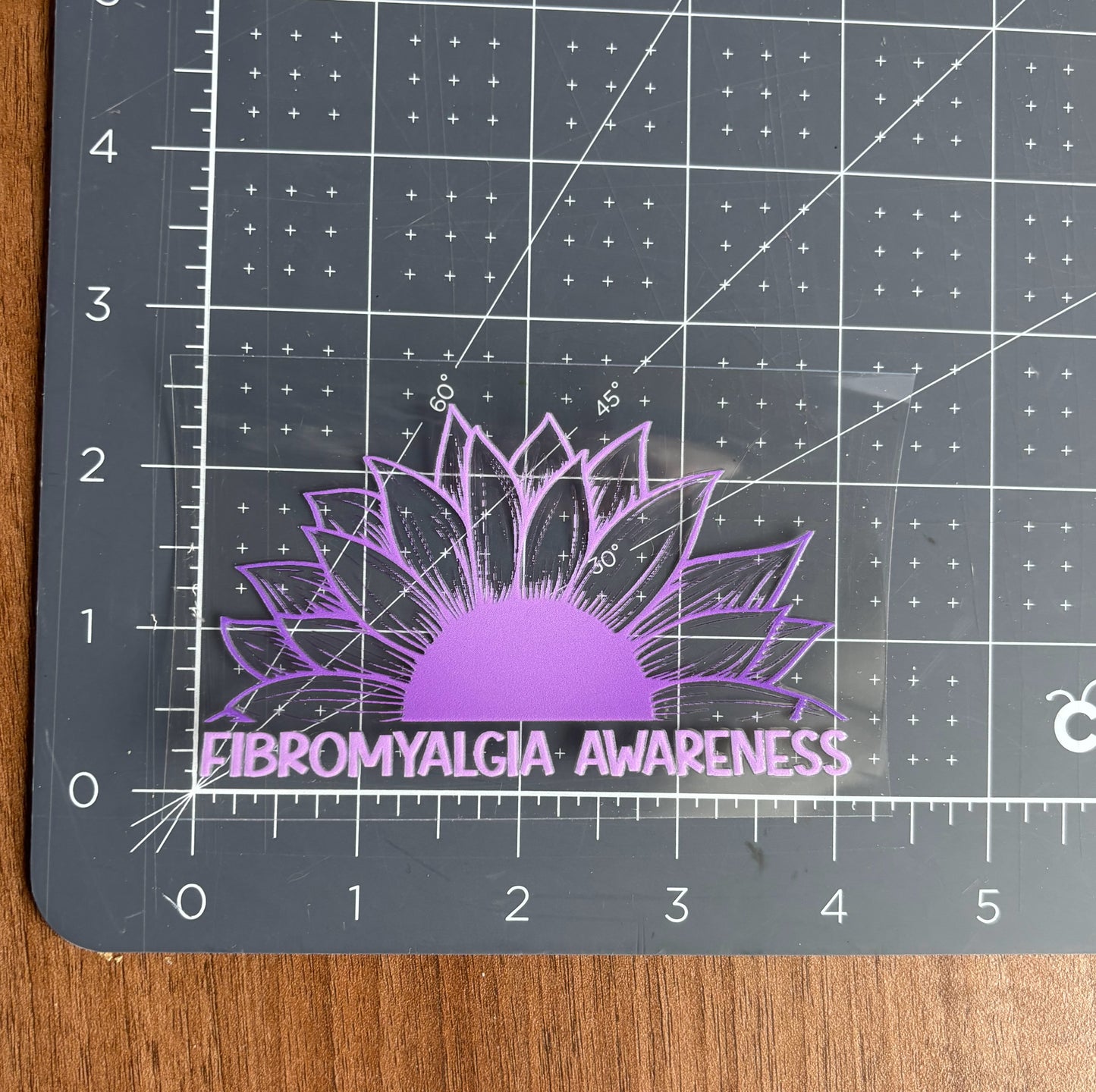 Fibromyalgia Awareness Sunflower Car Decal