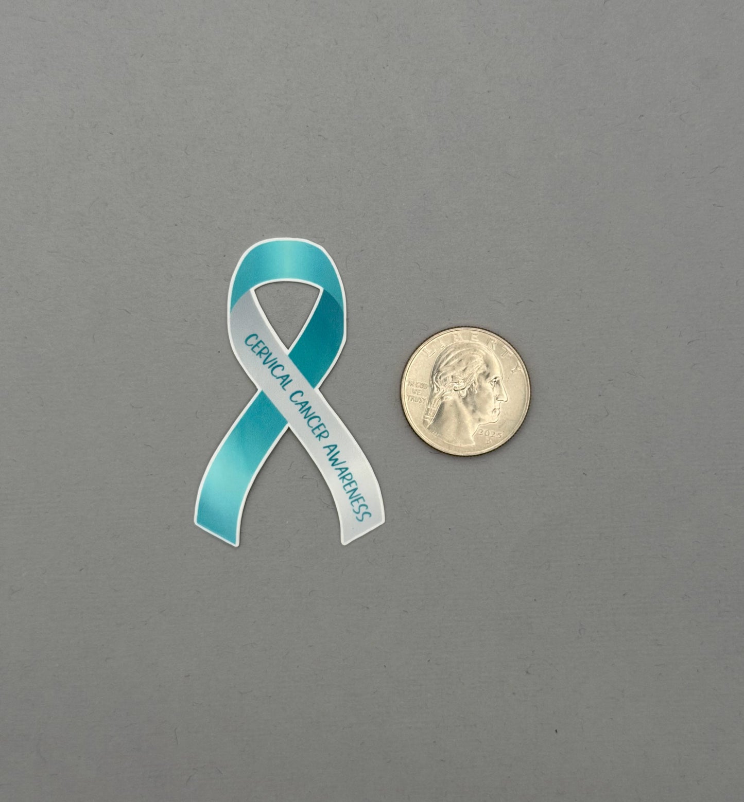Cervical Cancer Awareness Ribbon Sticker