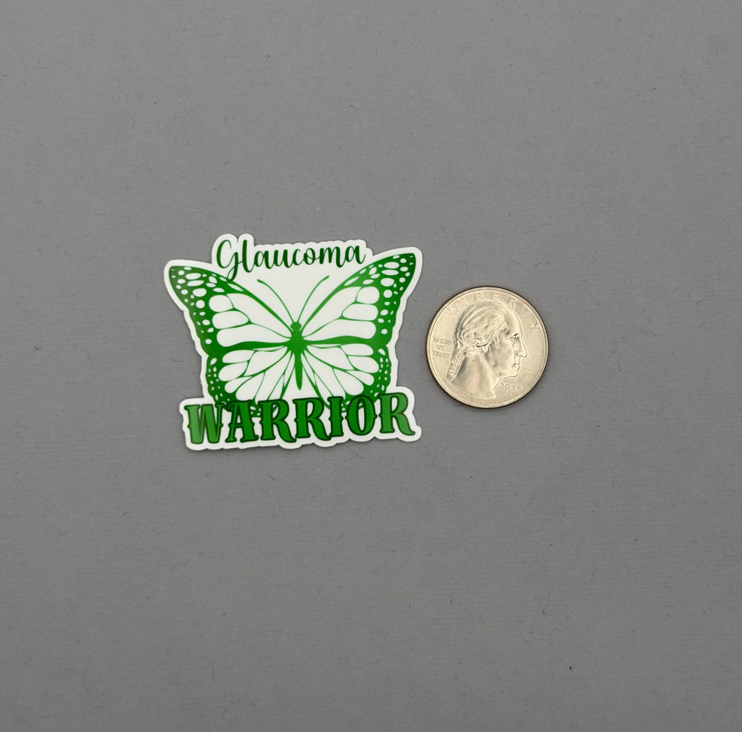 Glaucoma Warrior Butterfly Sticker