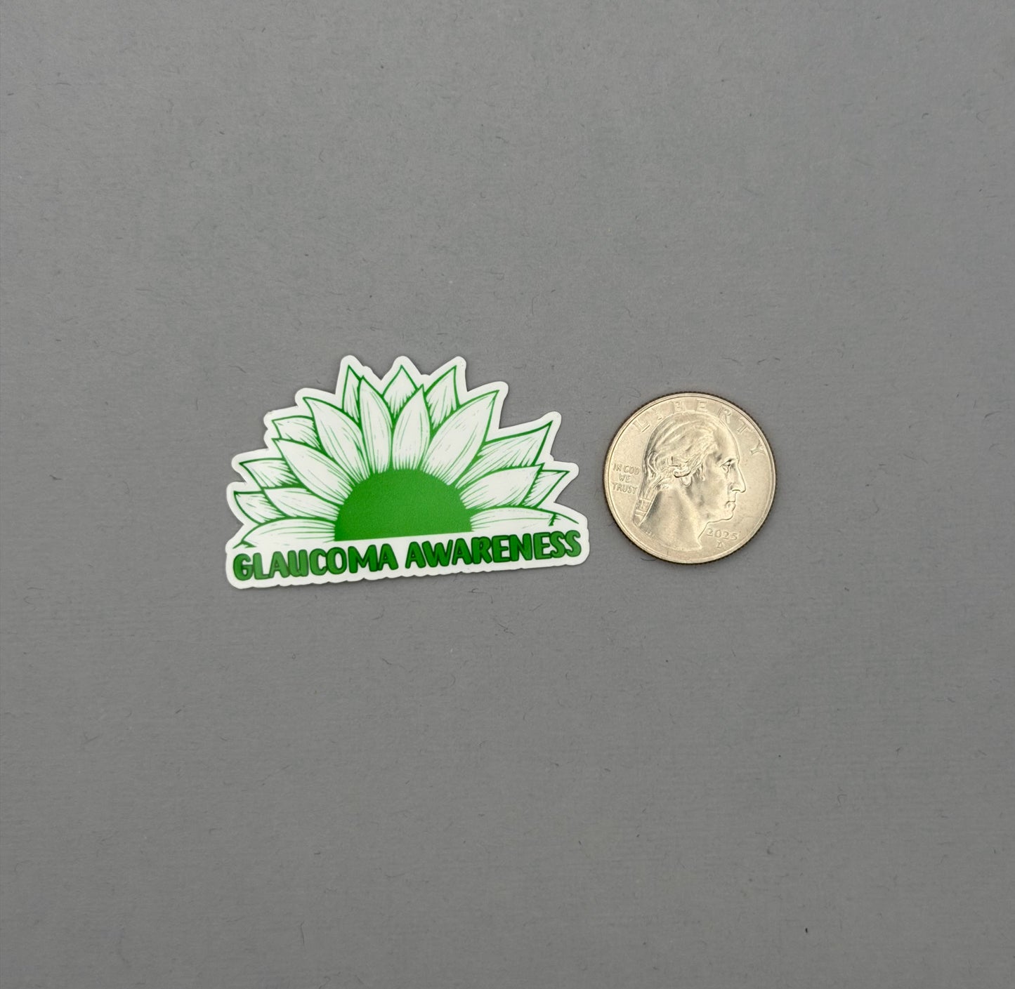 Glaucoma Awareness Sunflower Sticker