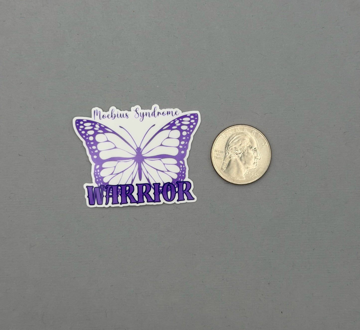 Moebius Syndrome Warrior Butterfly Sticker