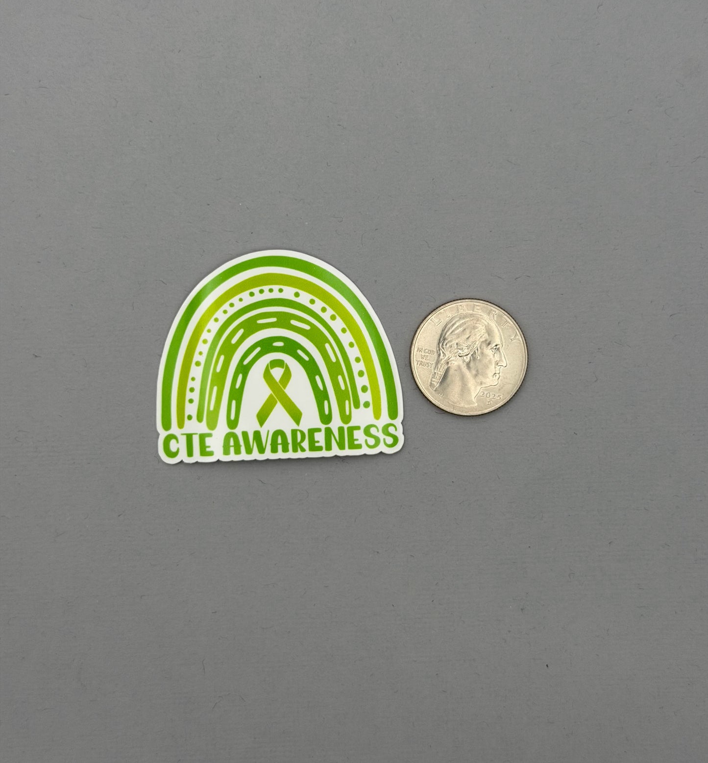 CTE Awareness Rainbow Sticker