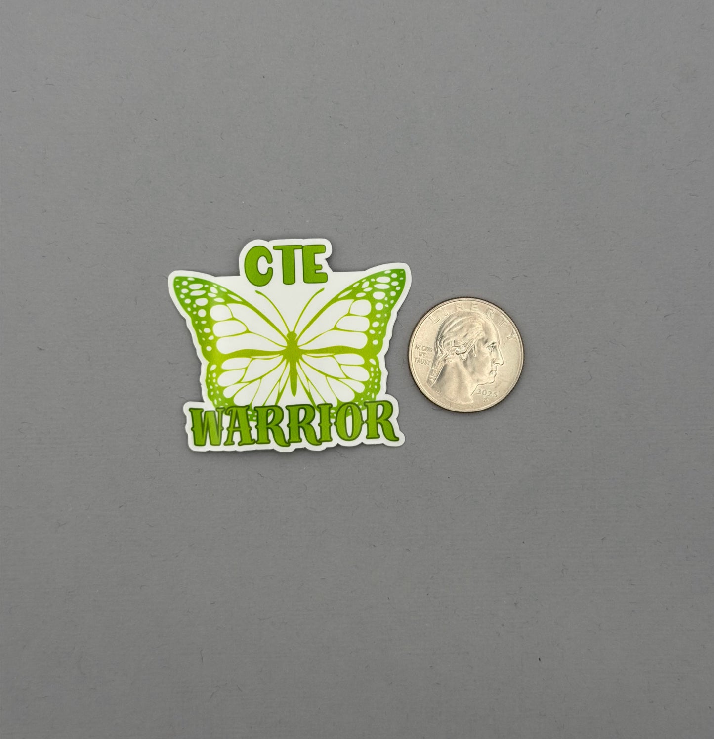 CTE Warrior Butterfly Sticker