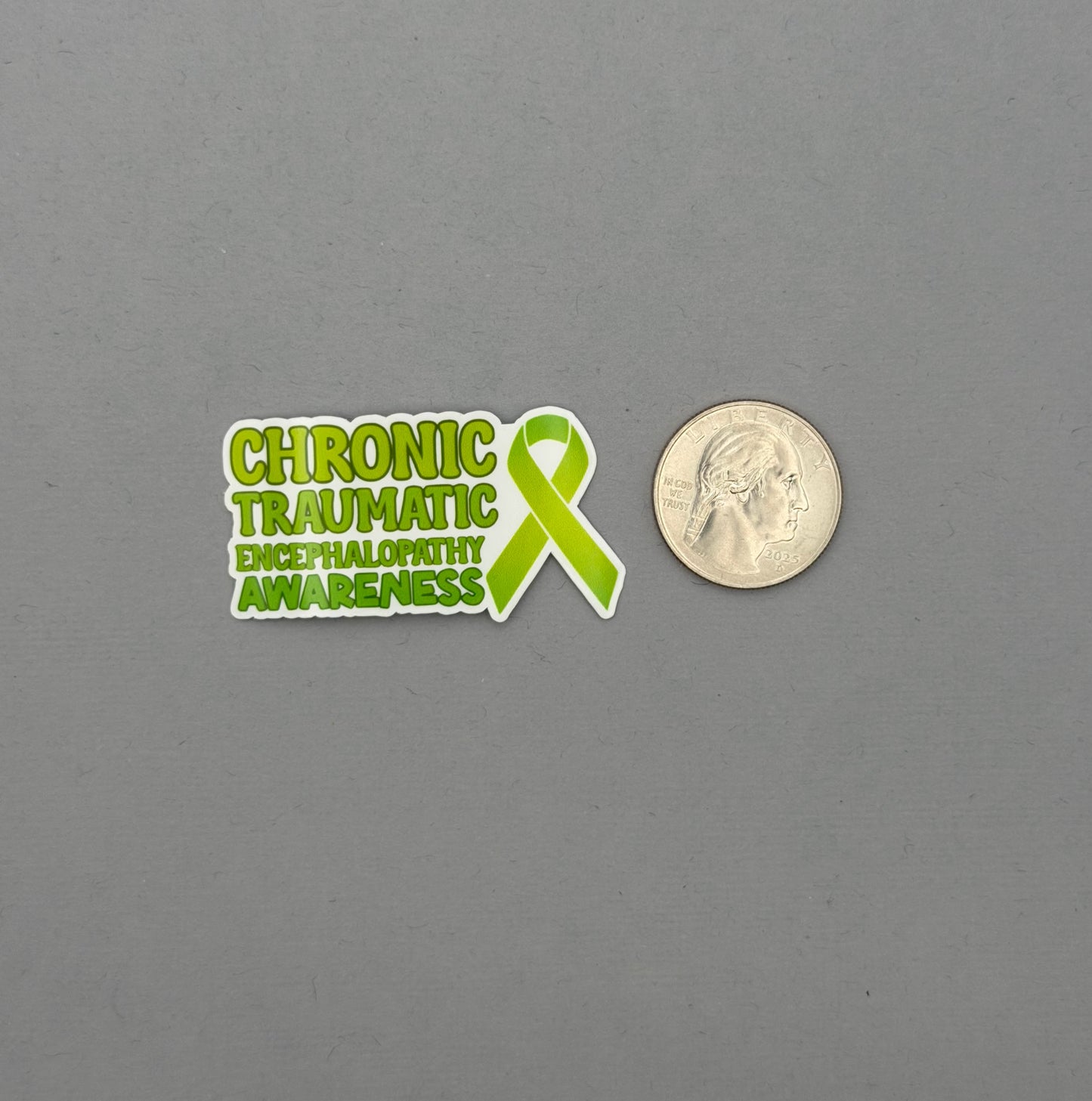 Chronic Traumatic Encephalopathy Awareness with Ribbon Sticker