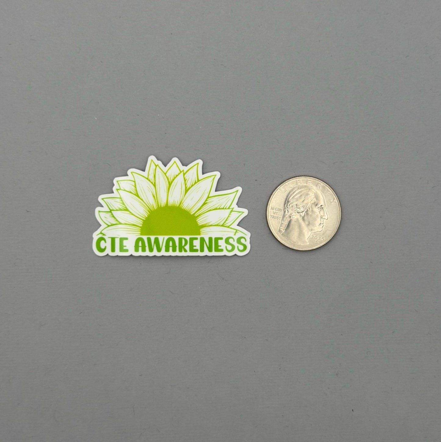 CTE Awareness Sunflower Sticker