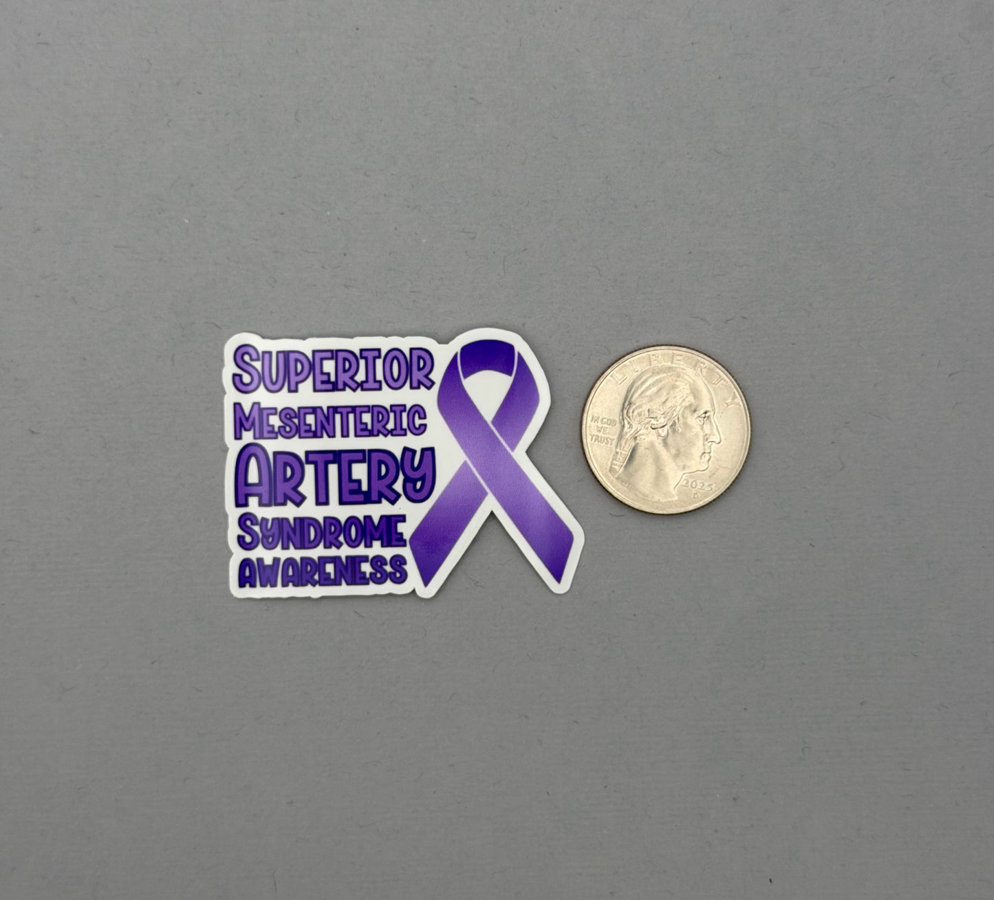 Superior Mesenteric Artery Syndrome Awareness with Ribbon Sticker