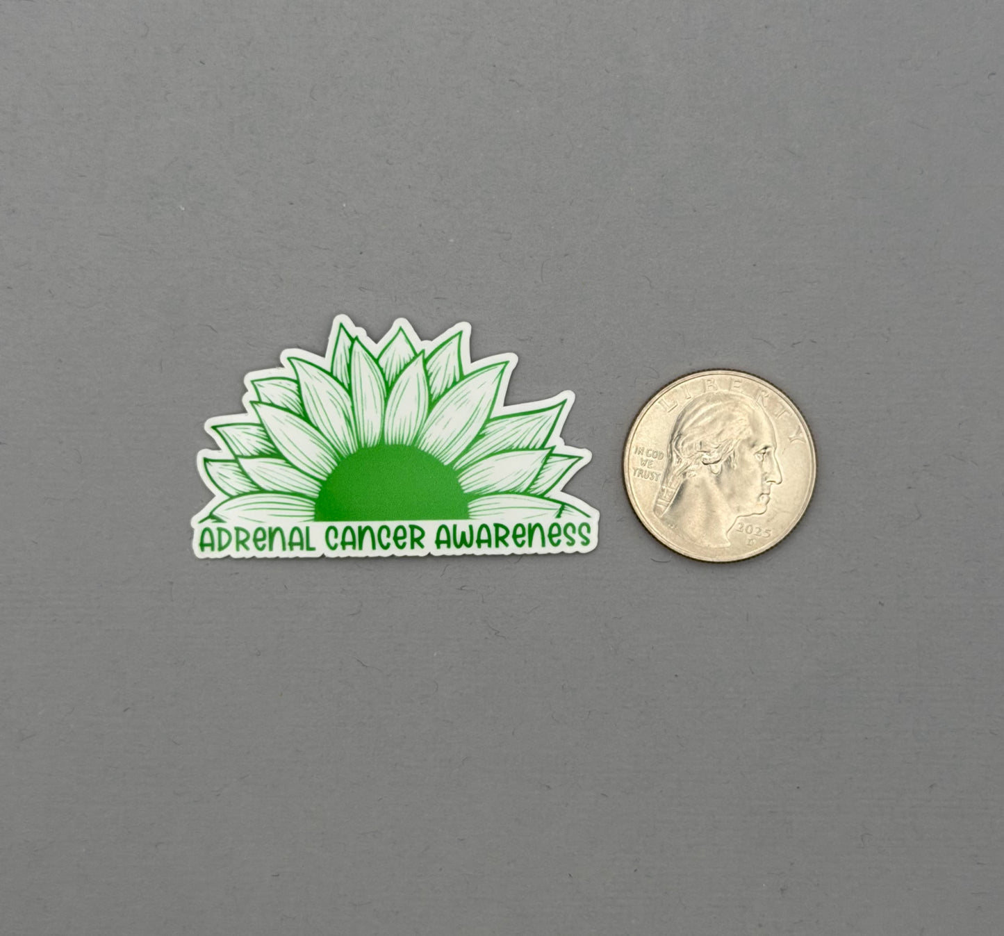 Adrenal Cancer Awareness Sunflower Sticker