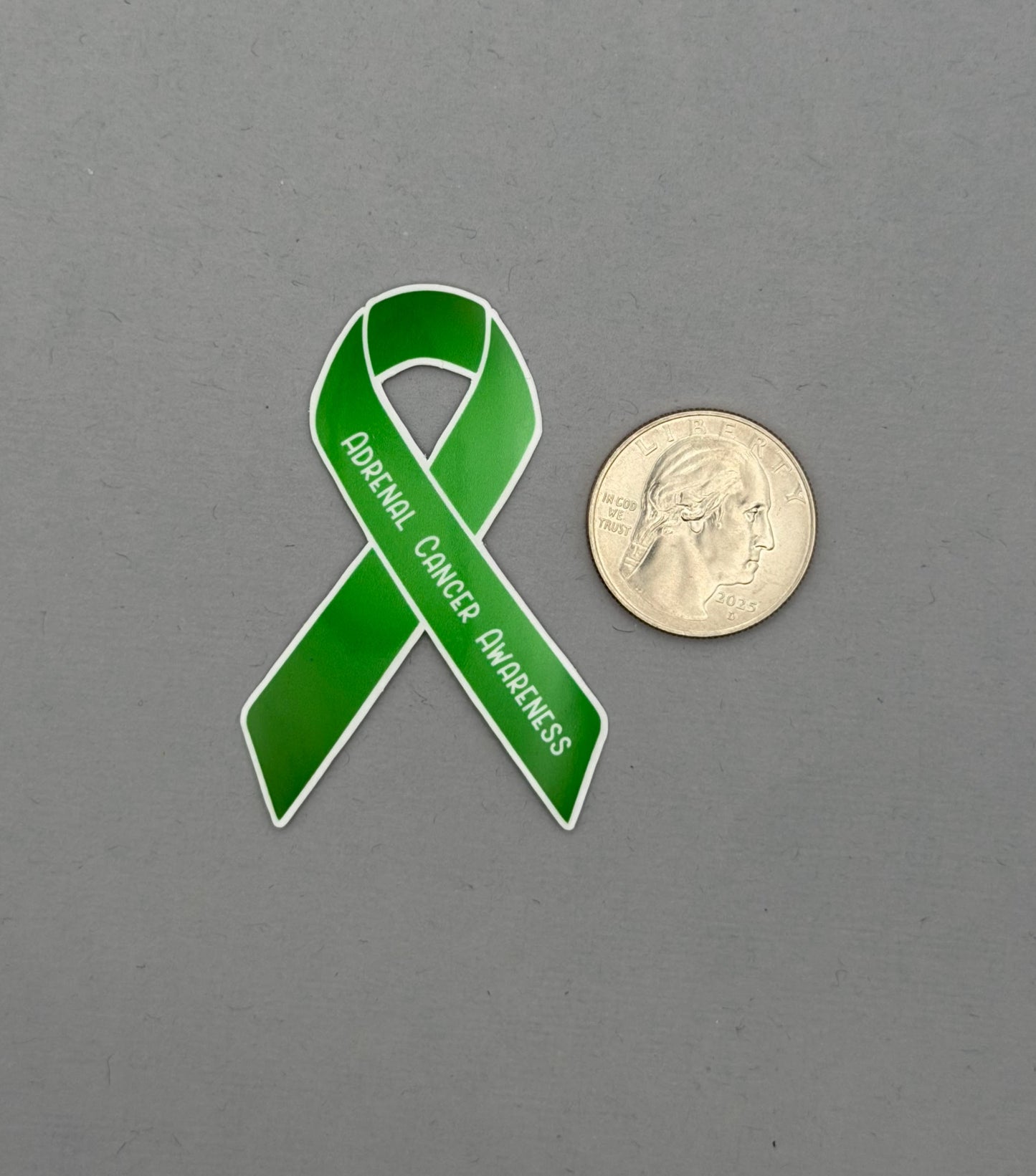 Adrenal Cancer Awareness Ribbon Sticker