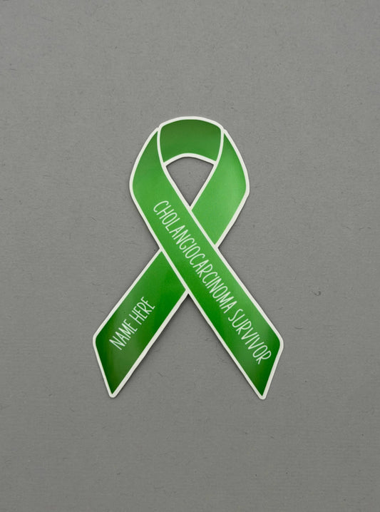 Cholangiocarcinoma Survivor Custom Ribbon Sticker